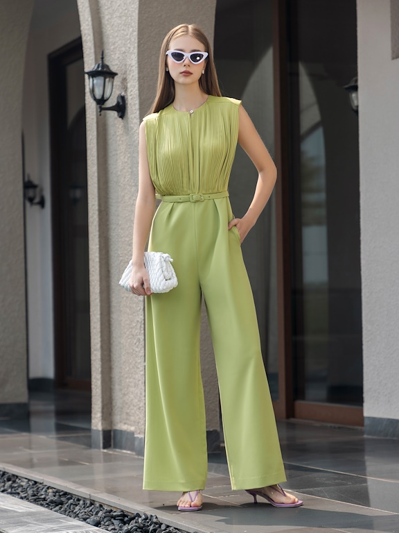 Jumsuit cộc tay, thân trên dập ly