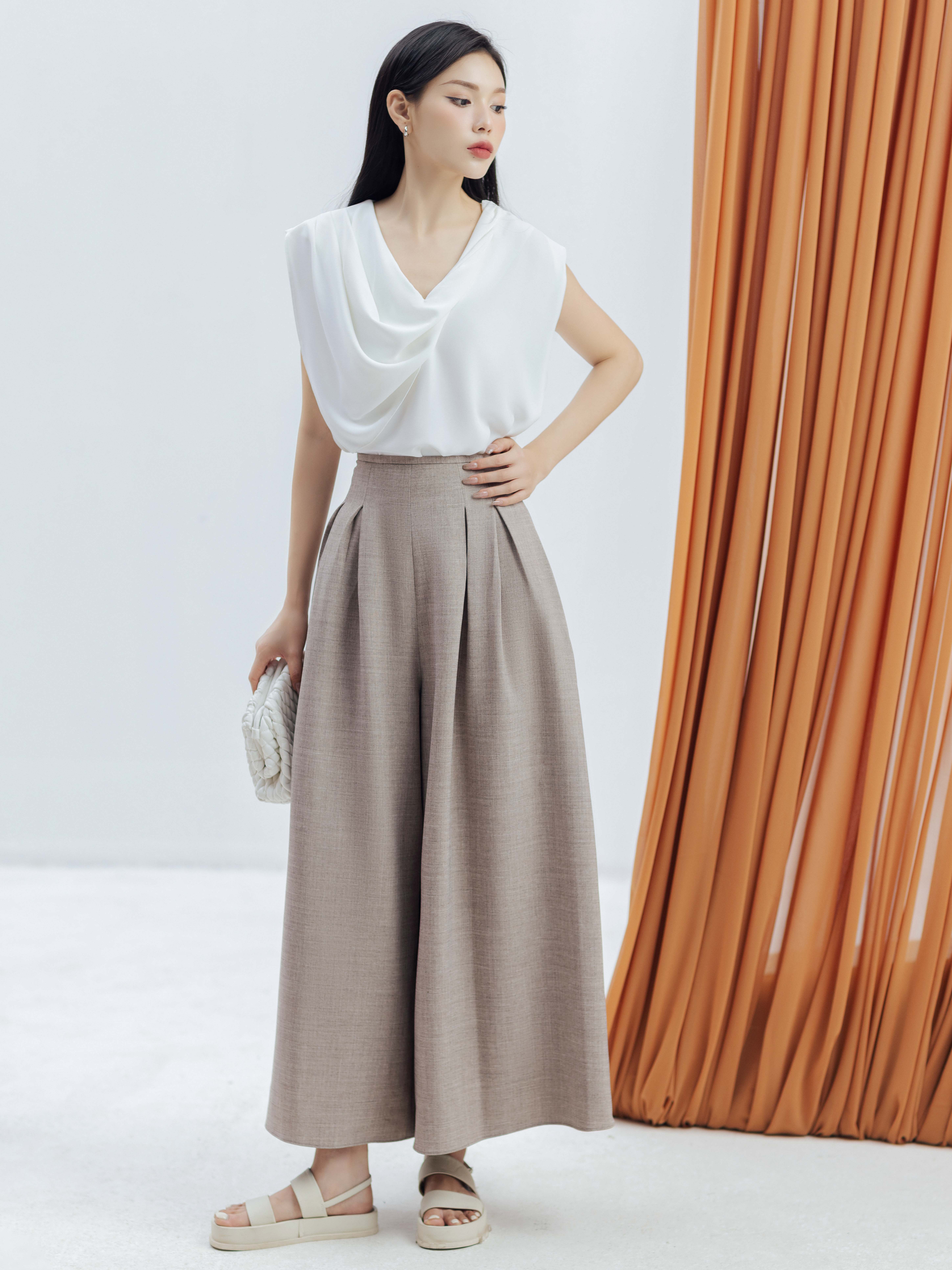 WOMENS LINEN BLEND BELTED CULOTTES  UNIQLO PH