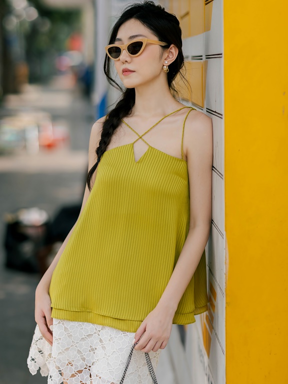 Áo 2 dây đan chéo 2 tầng
