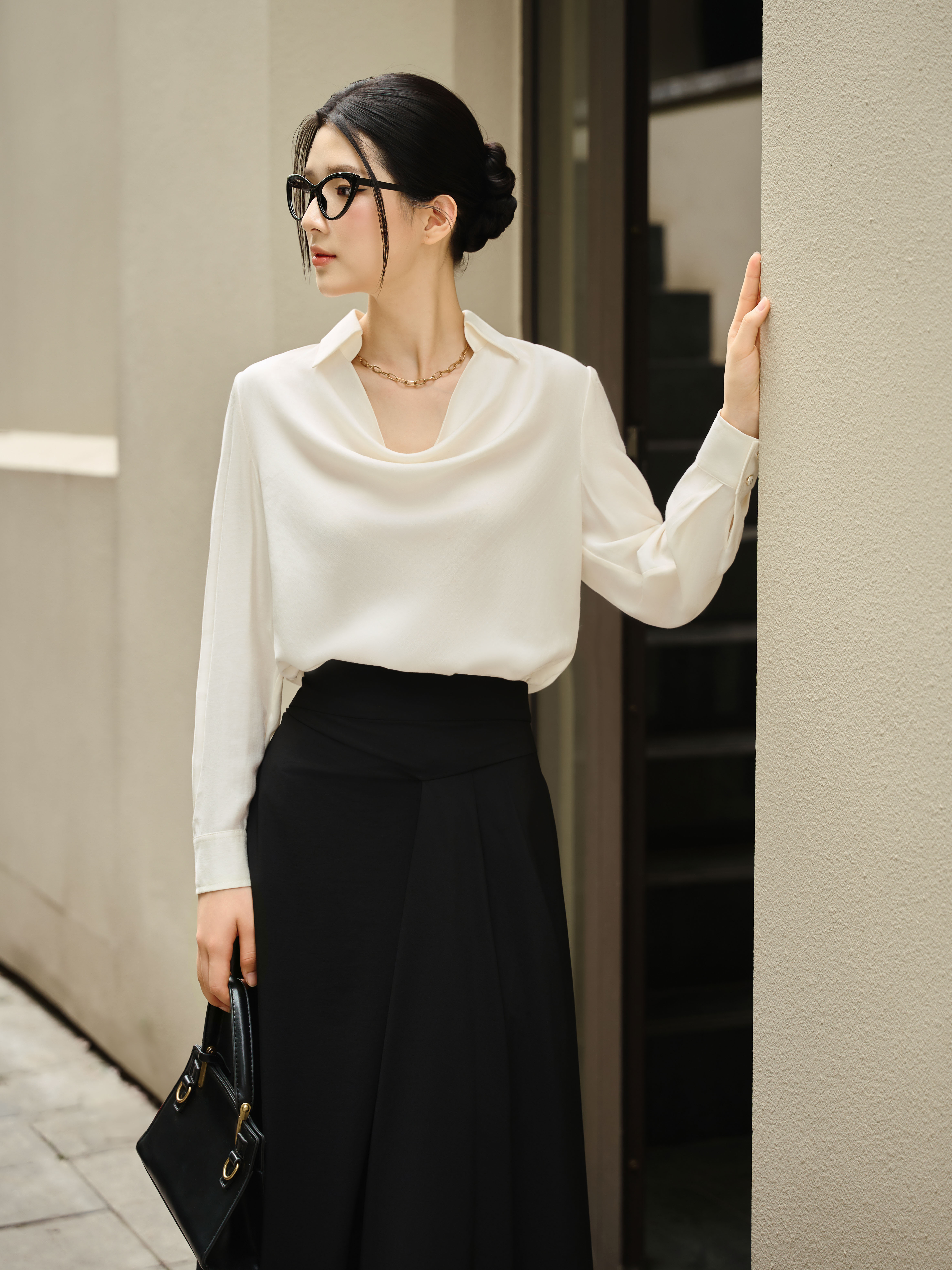 Áo sơ mi dài tay cổ đức