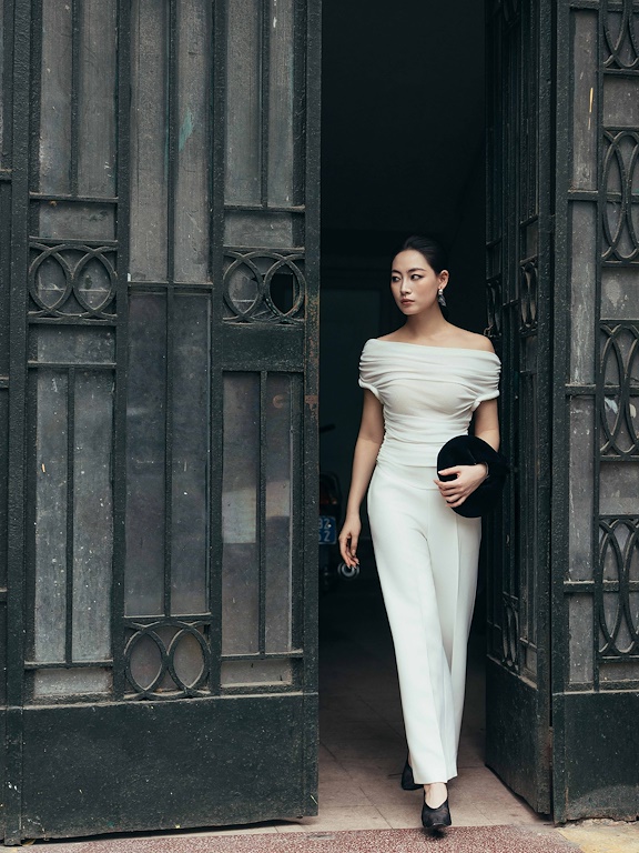 Quần suông cạp liền