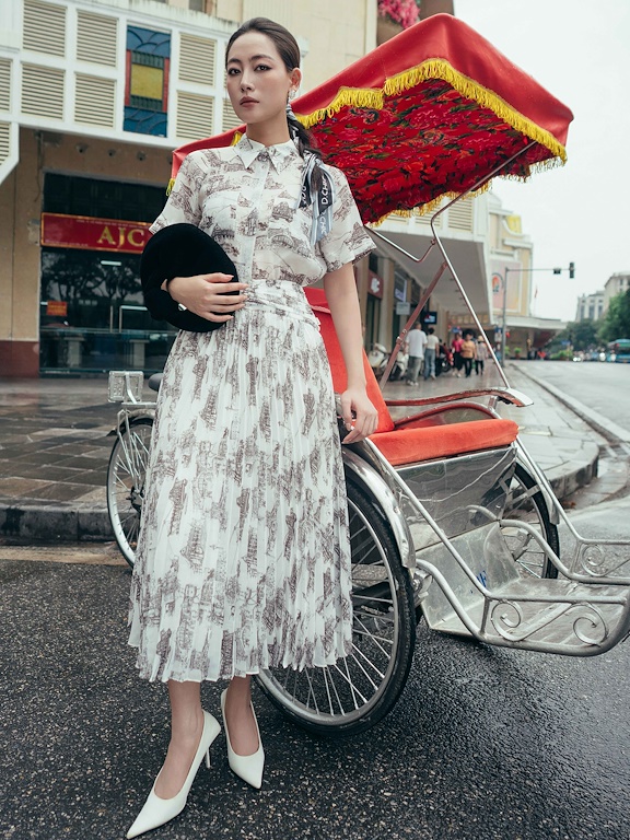 Chân váy midi dập ly_A.1-3013