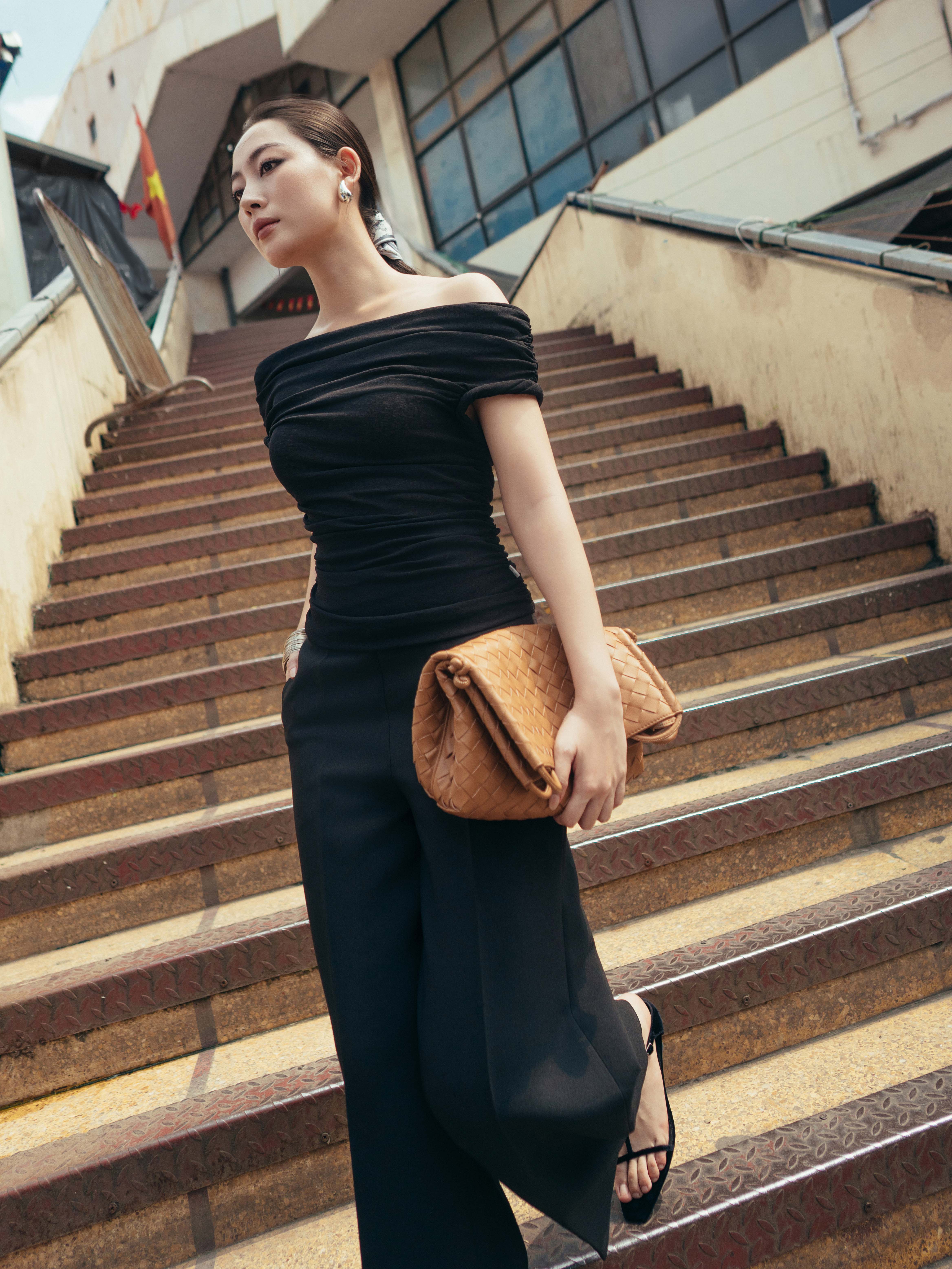 Quần suông cạp liền