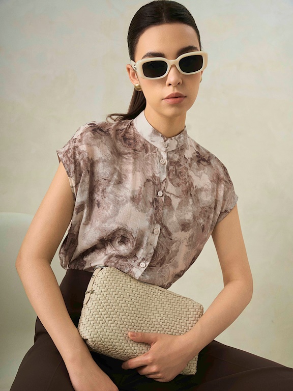 Áo sơ mi tay chờm thắt đai eo_CV.2-1019