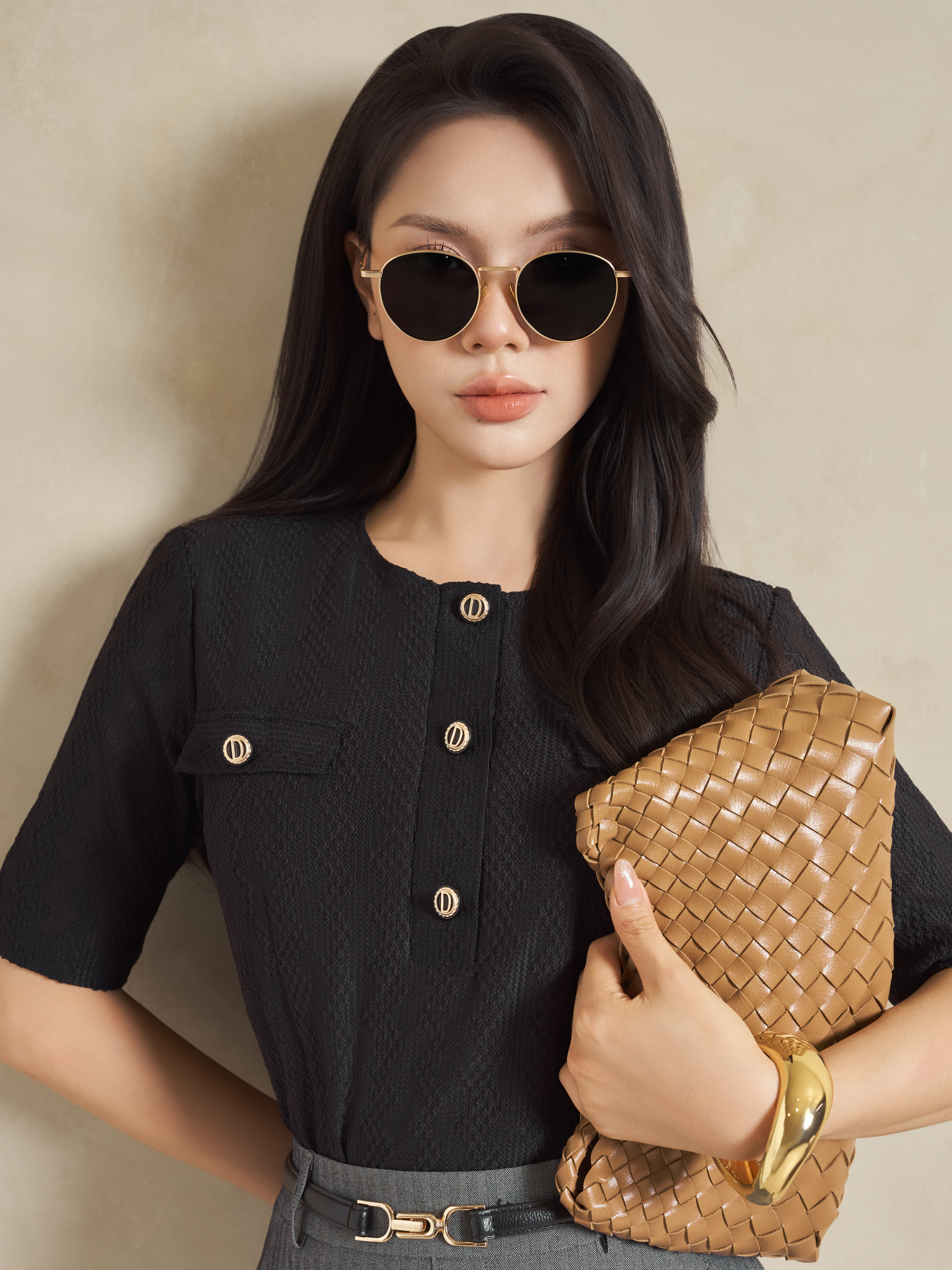 Áo ren cổ tròn