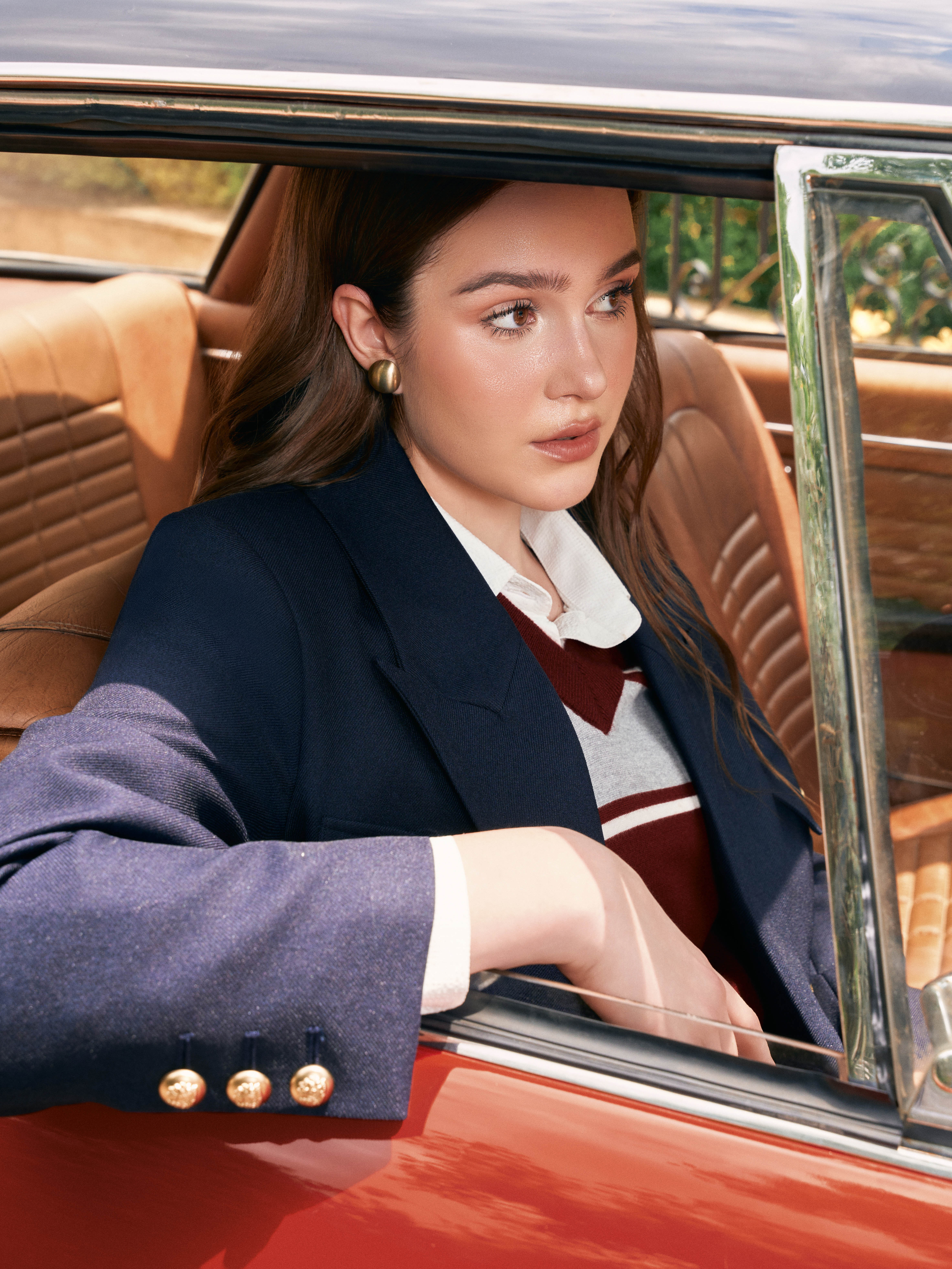 Áo vest giao 2 hàng cúc dây đai 7F_CV.1-1153