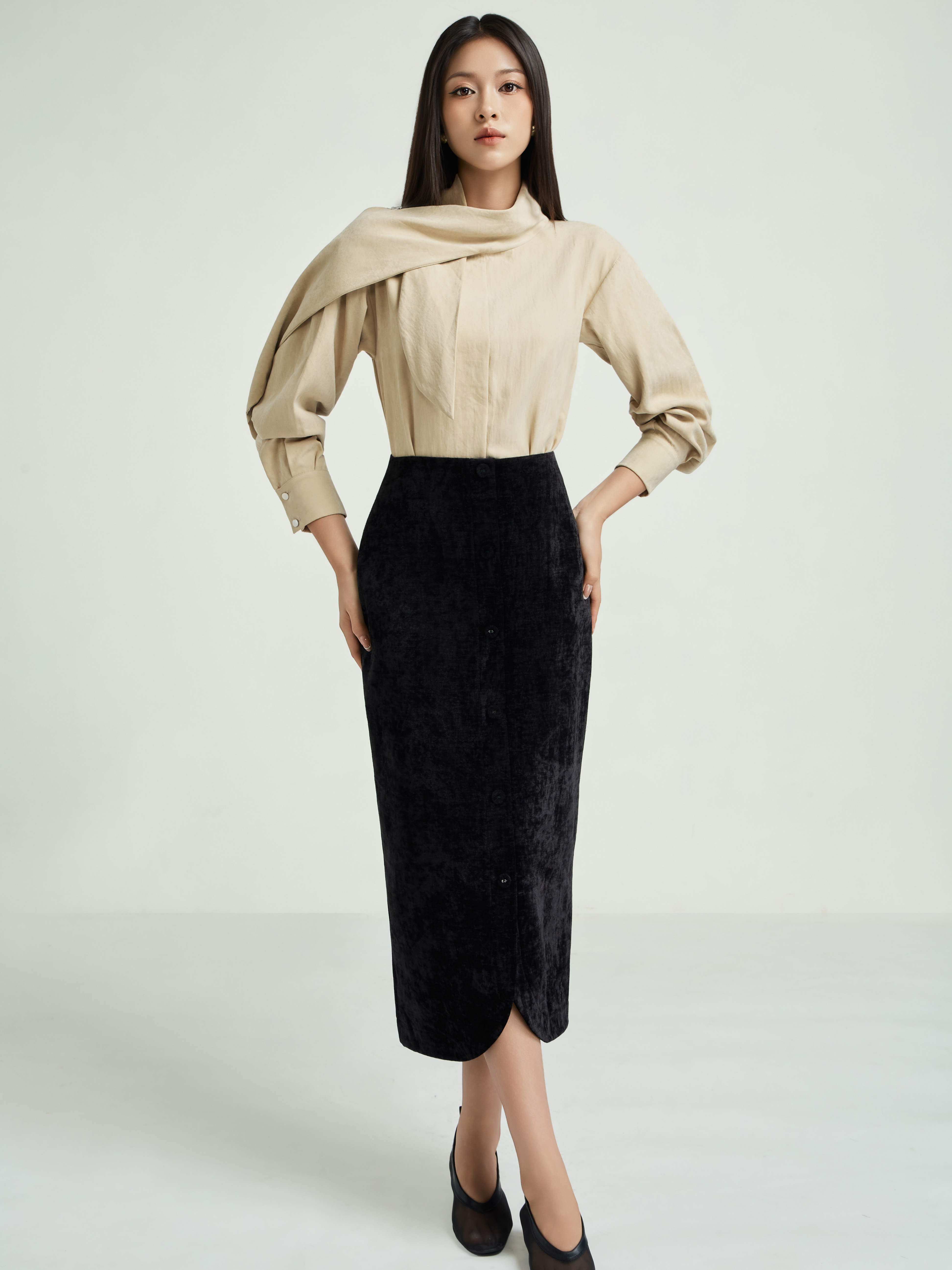 CV nhung loang vạt tròn