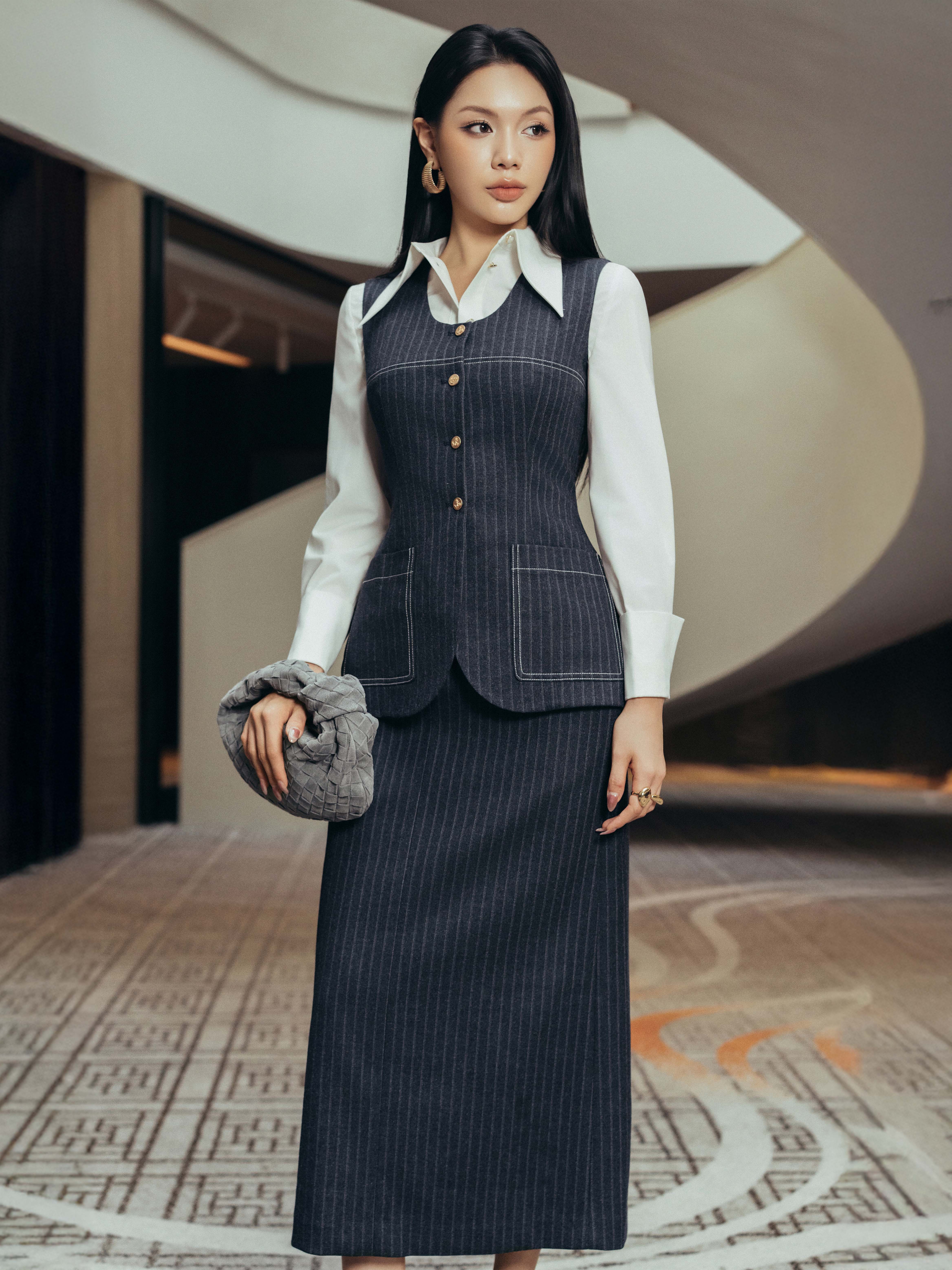 Chân váy midi cạp rời_A.1-3151