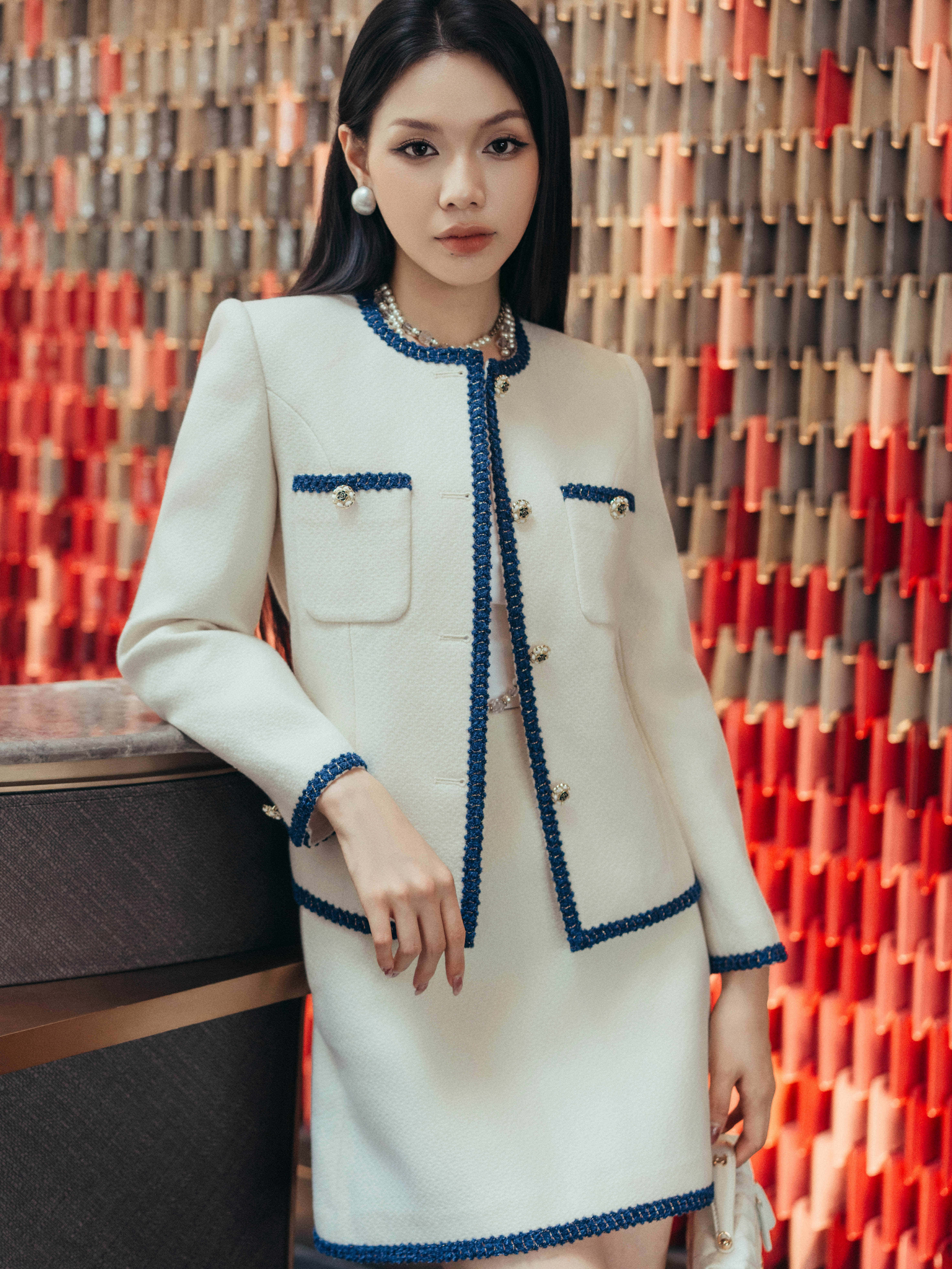 Chân váy tweet dáng A ngắn_AV.5-1011