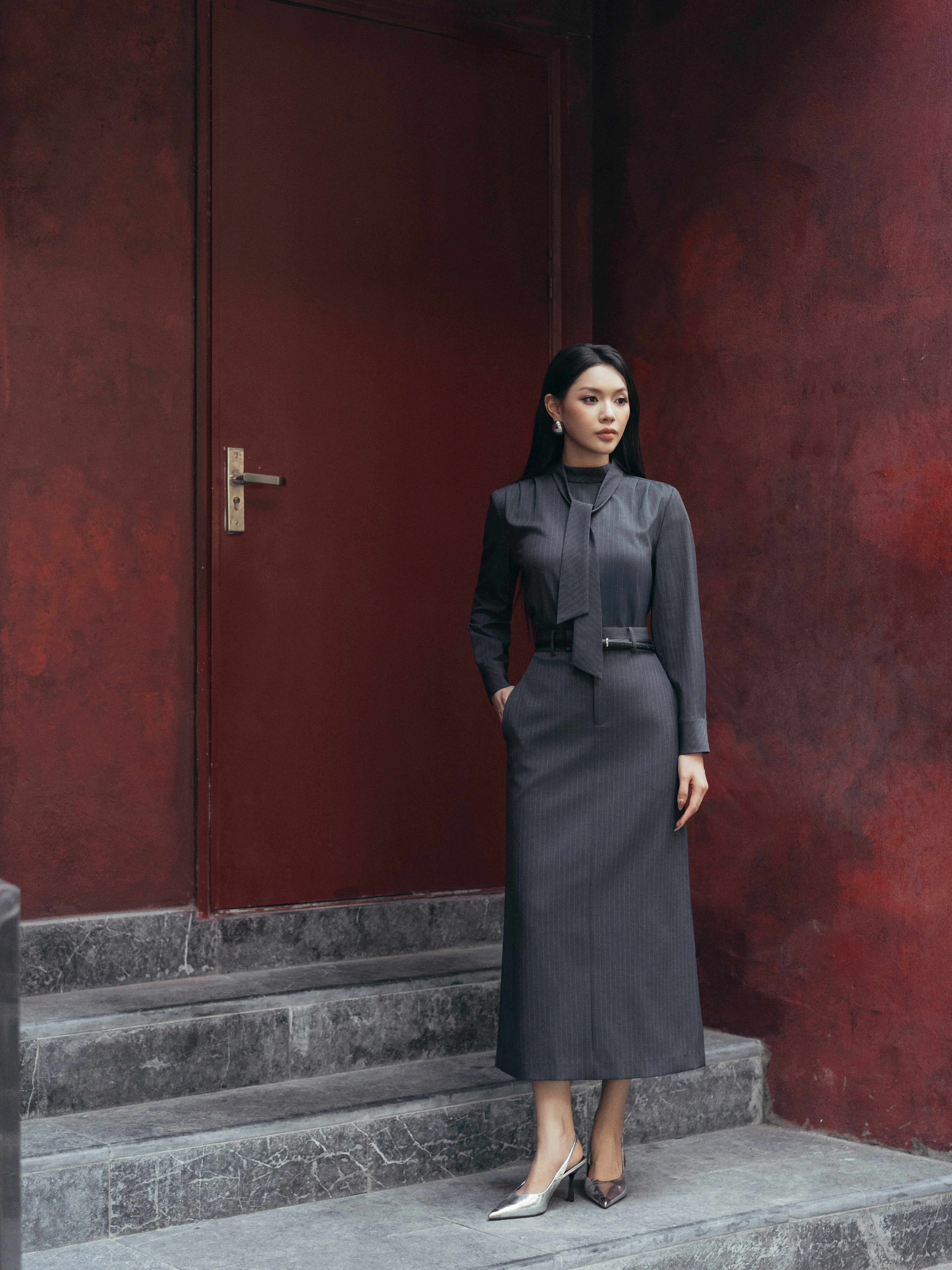 Chân váy midi cạp rời_A.1-3151