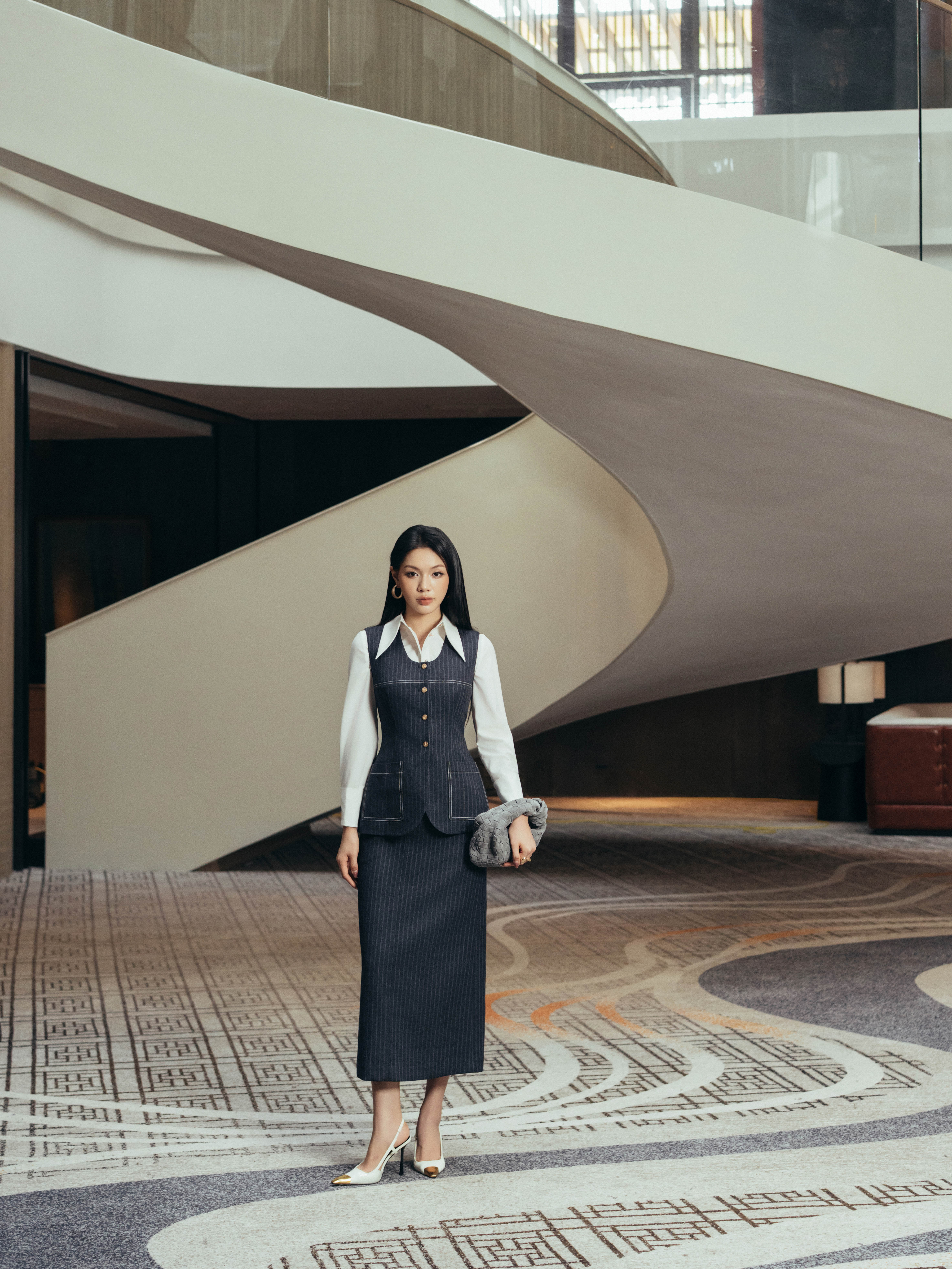 Chân váy midi cạp rời_A.1-3151