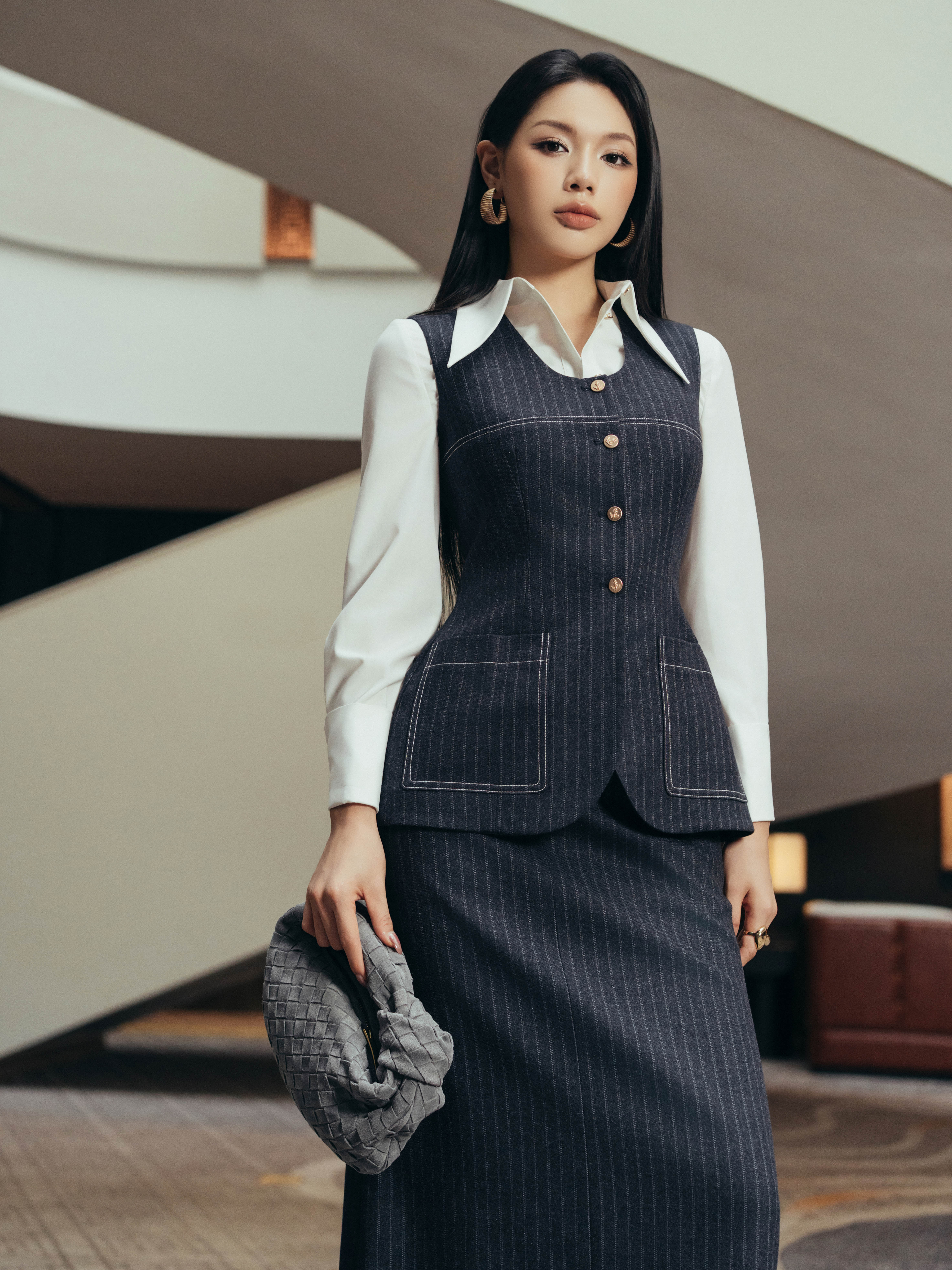 Chân váy midi cạp rời_A.1-3151