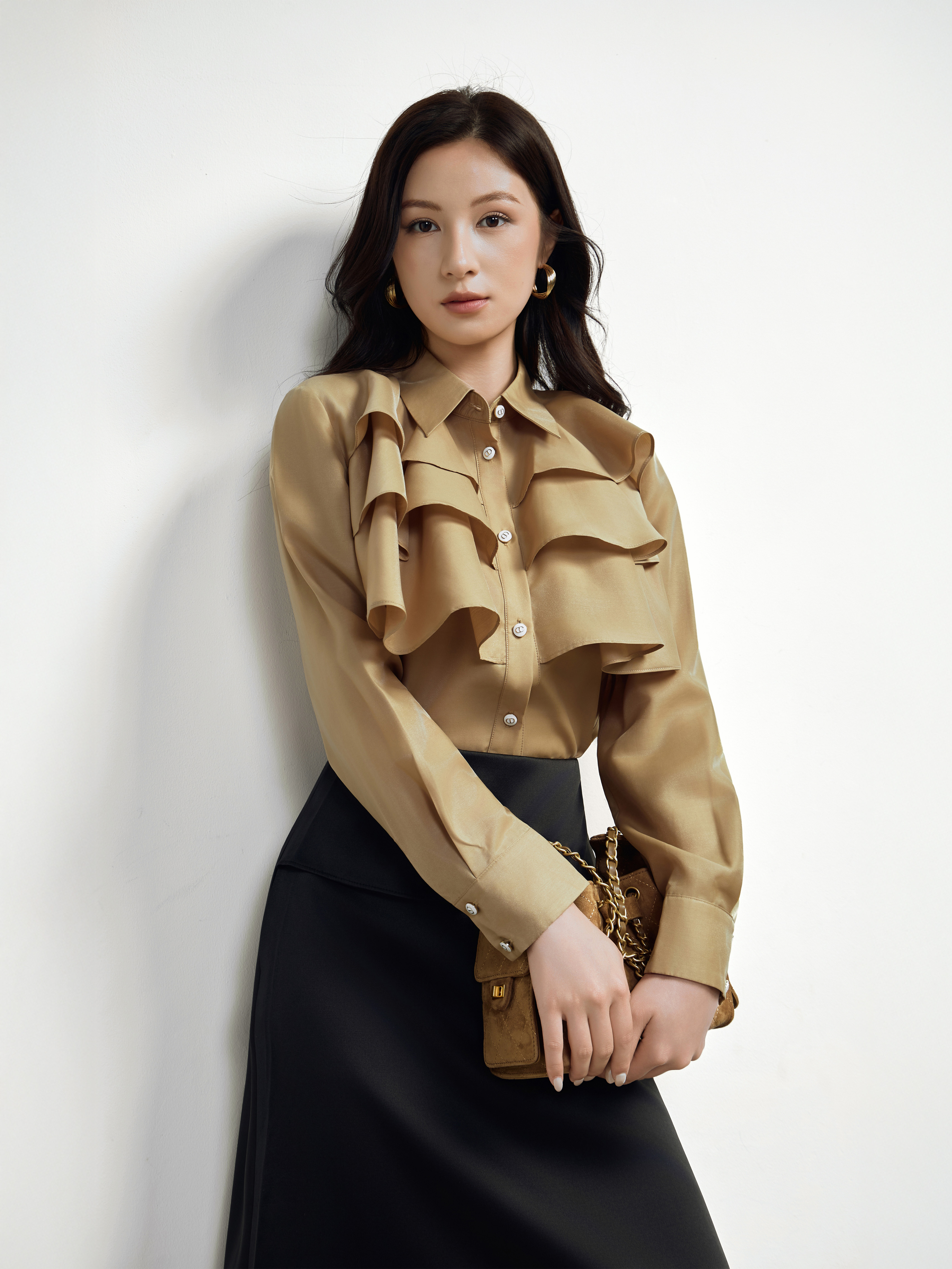 Chân váy midi xòe A