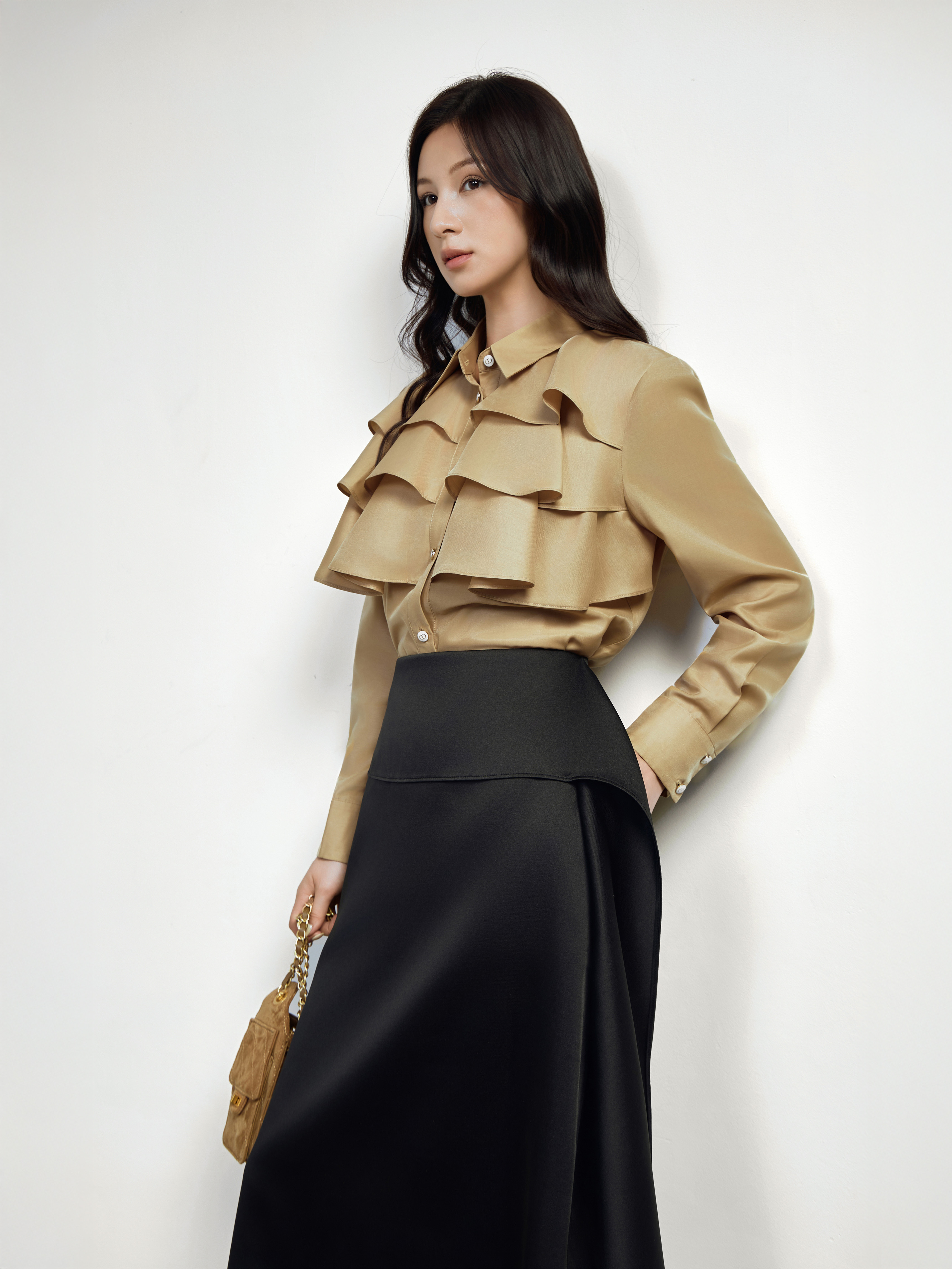 Chân váy midi xòe A