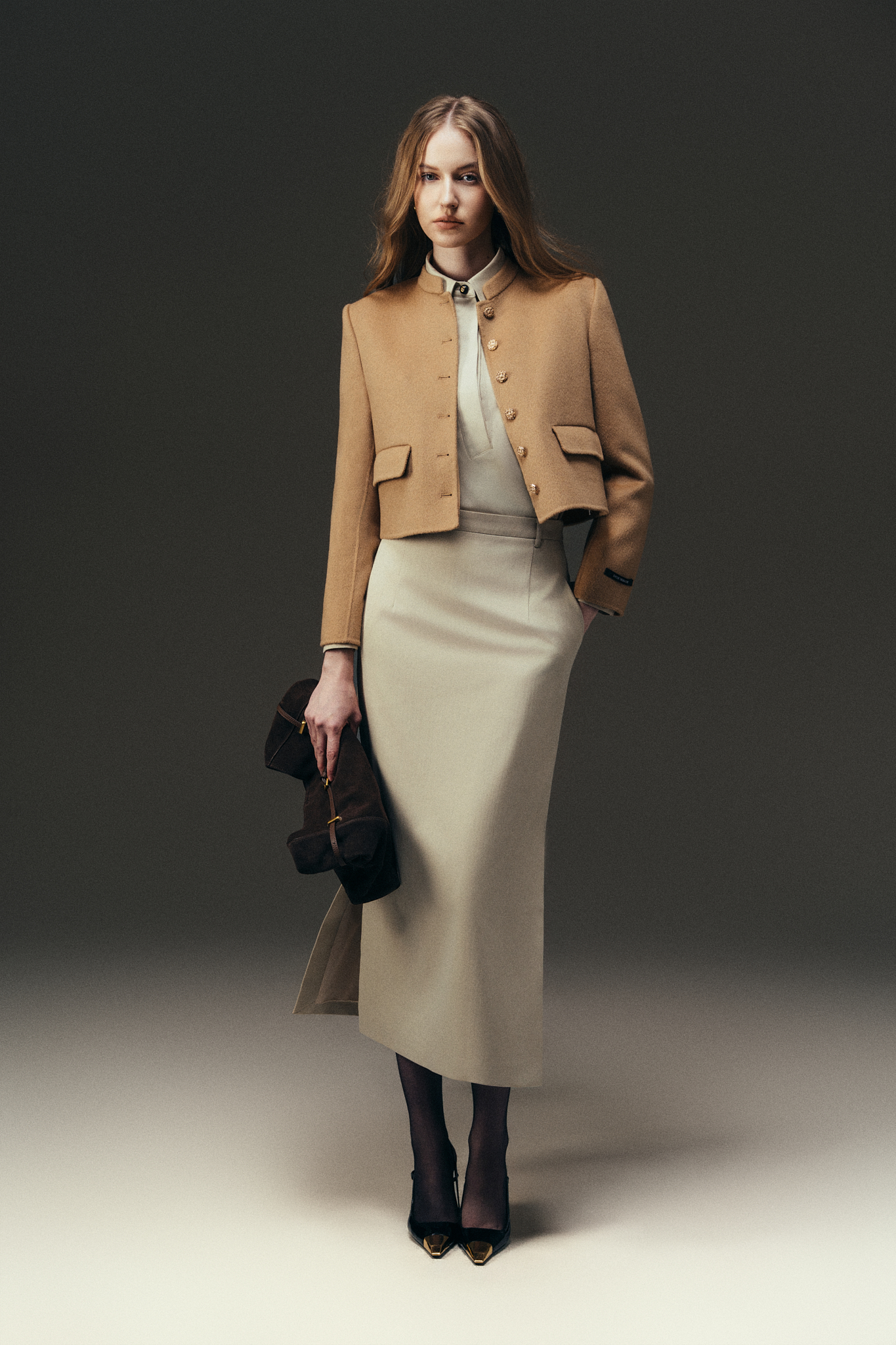 Áo dạ Handmade cổ tàu 2 nắp túi trước