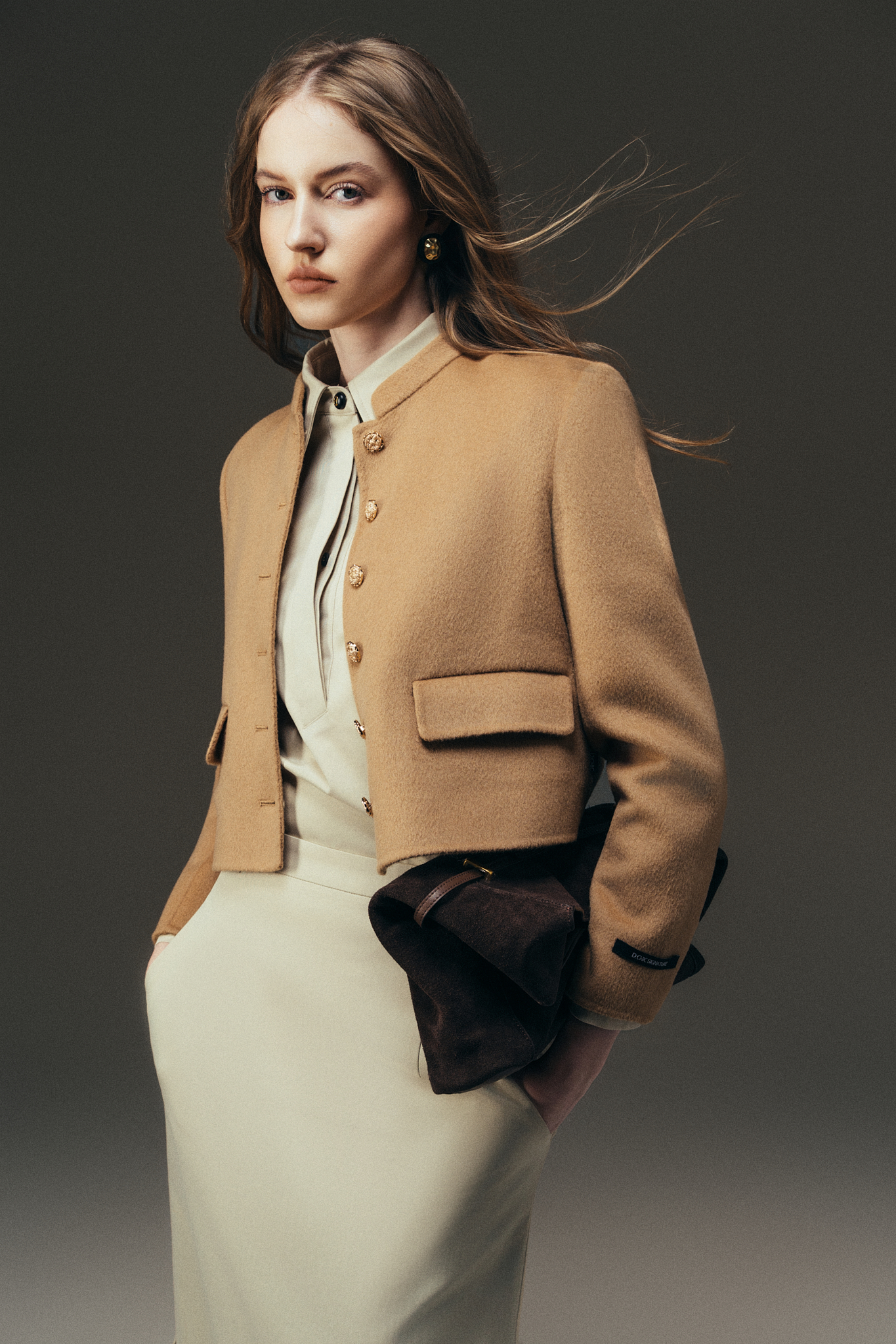 Áo dạ Handmade cổ tàu 2 nắp túi trước