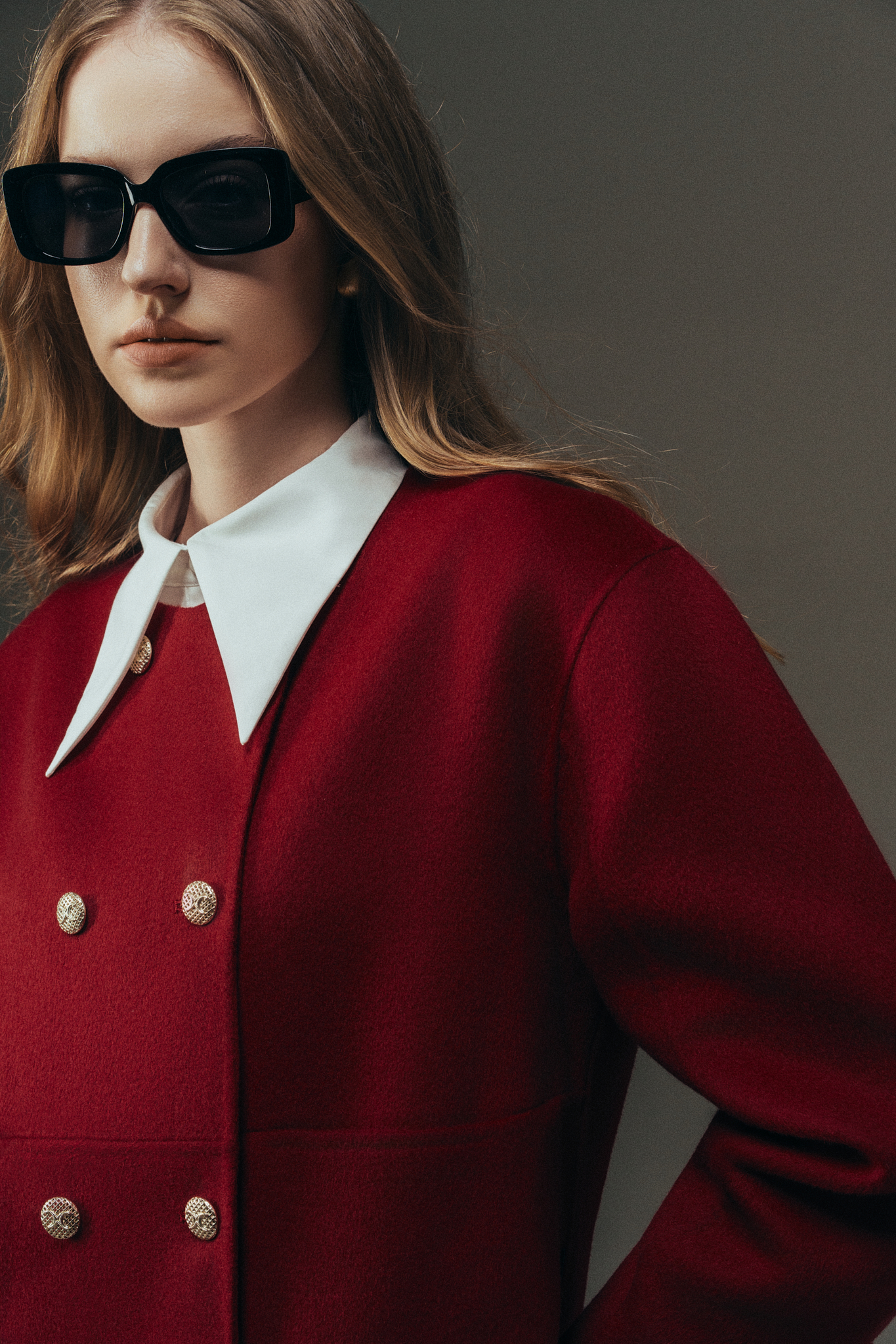 Áo dạ Handmade 2 hàng cúc dáng ngắn