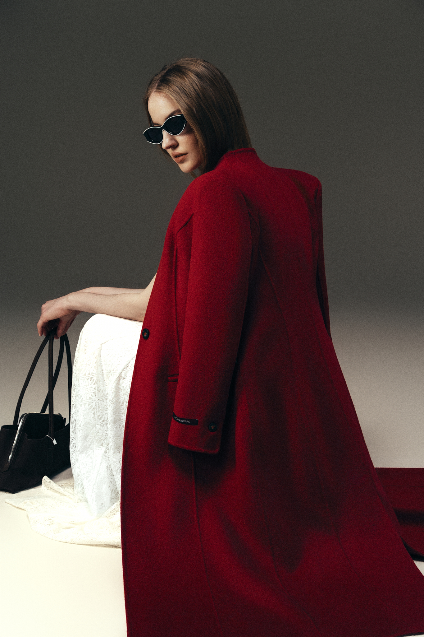 Áo dạ Handmade trendcoat cổ leo 1 cúc cài