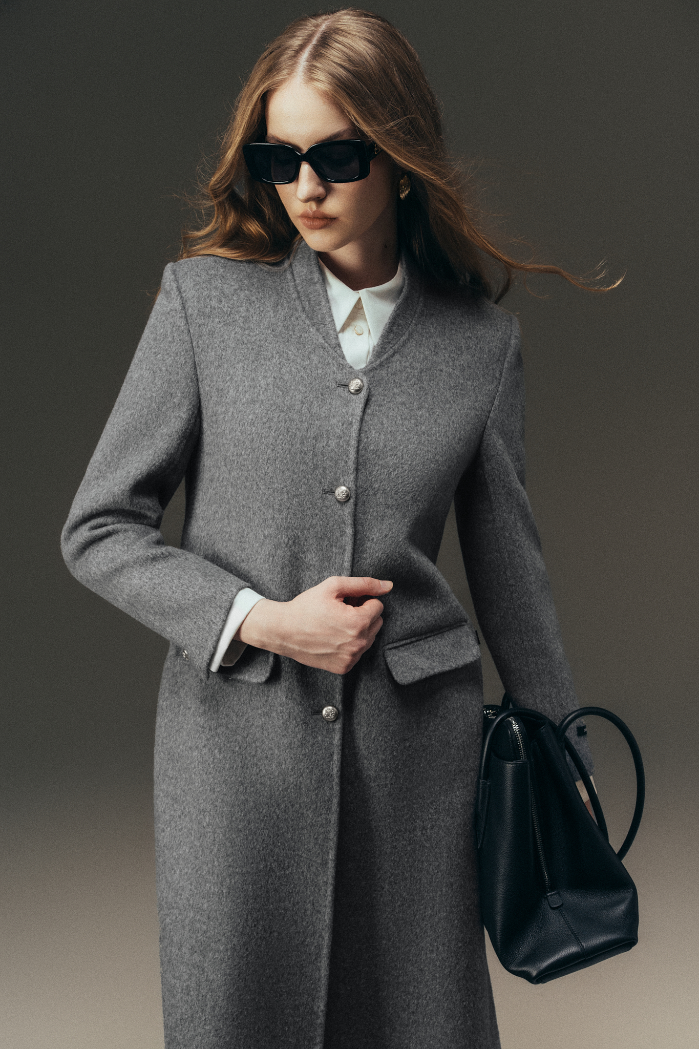 Áo dạ handmade trendcoat cổ leo