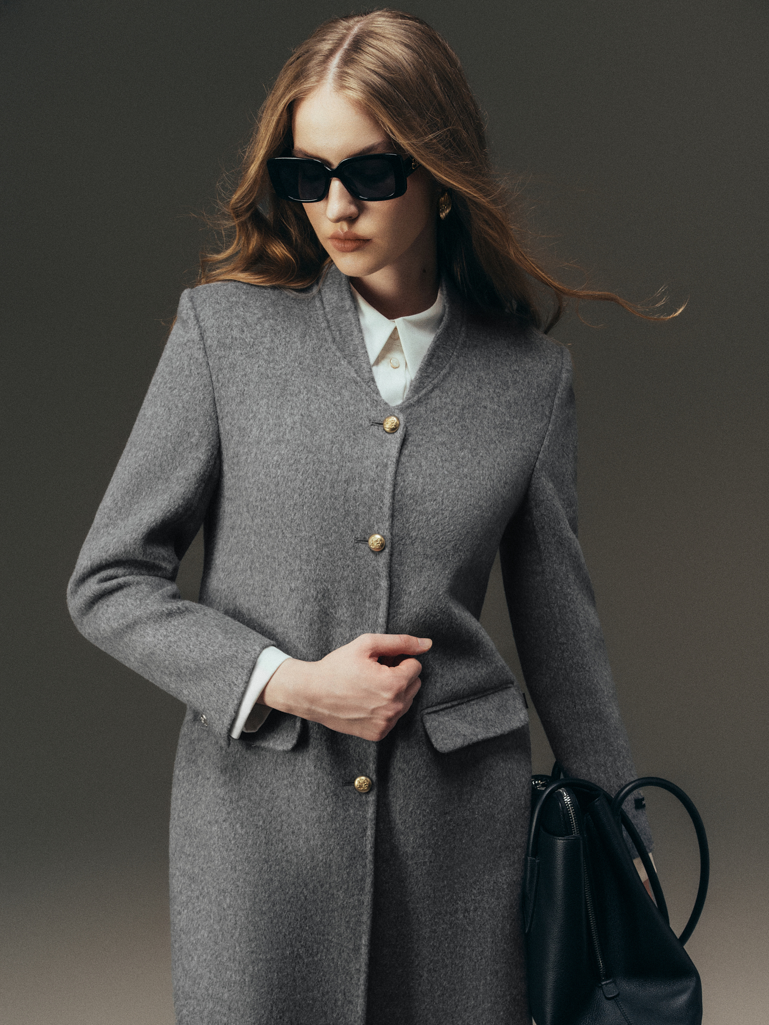 Áo dạ handmade trendcoat cổ leo