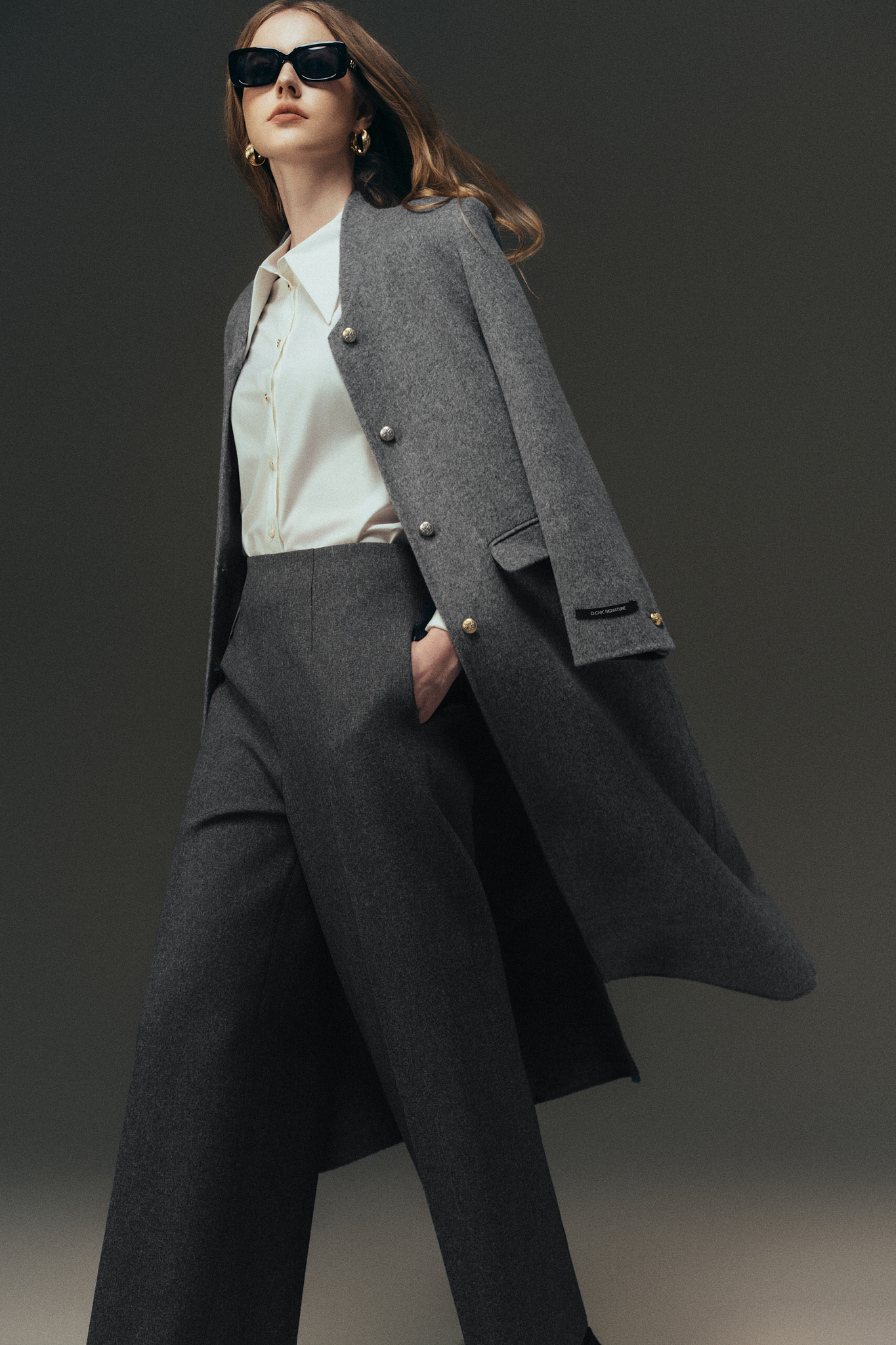 Áo dạ handmade trendcoat cổ leo