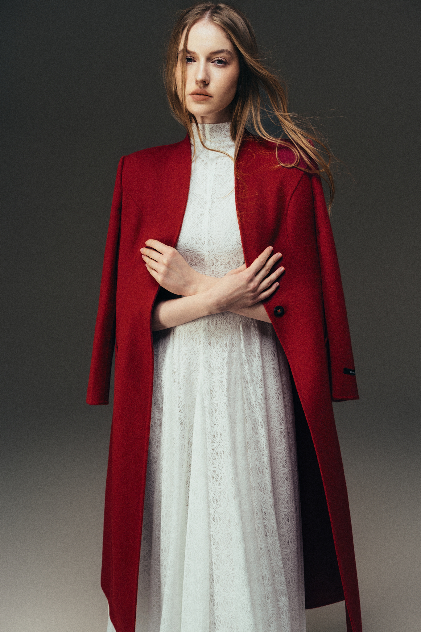 Áo dạ Handmade trendcoat cổ leo 1 cúc cài