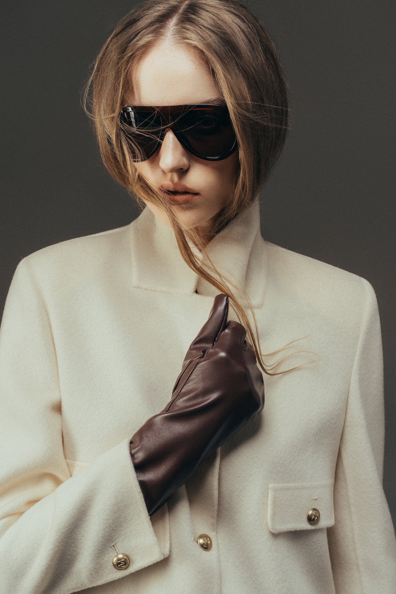 Áo dạ handmade cổ 2 ve 2 túi ốp trước