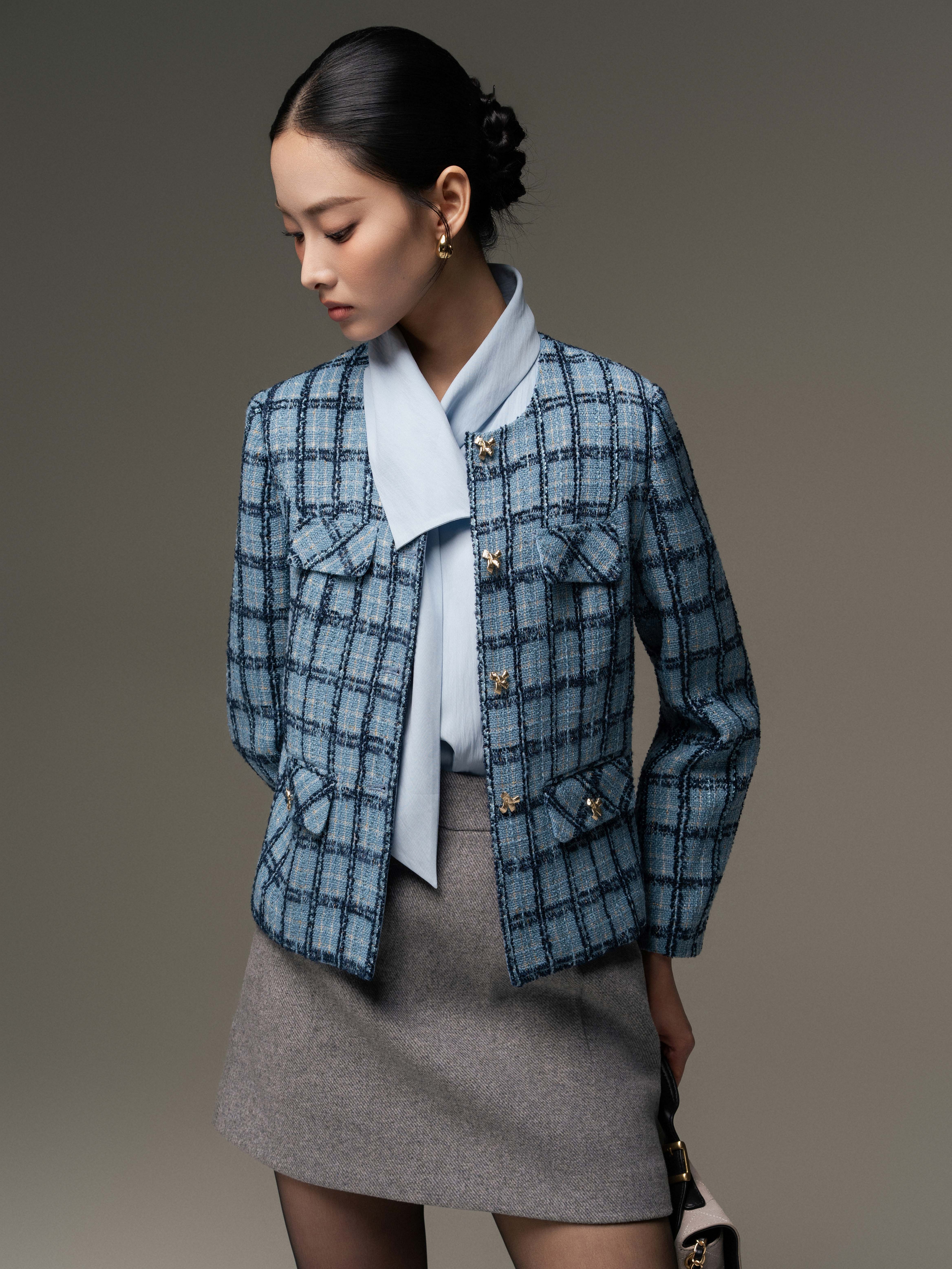 Áo sơ mi vạt lệch cổ khăn