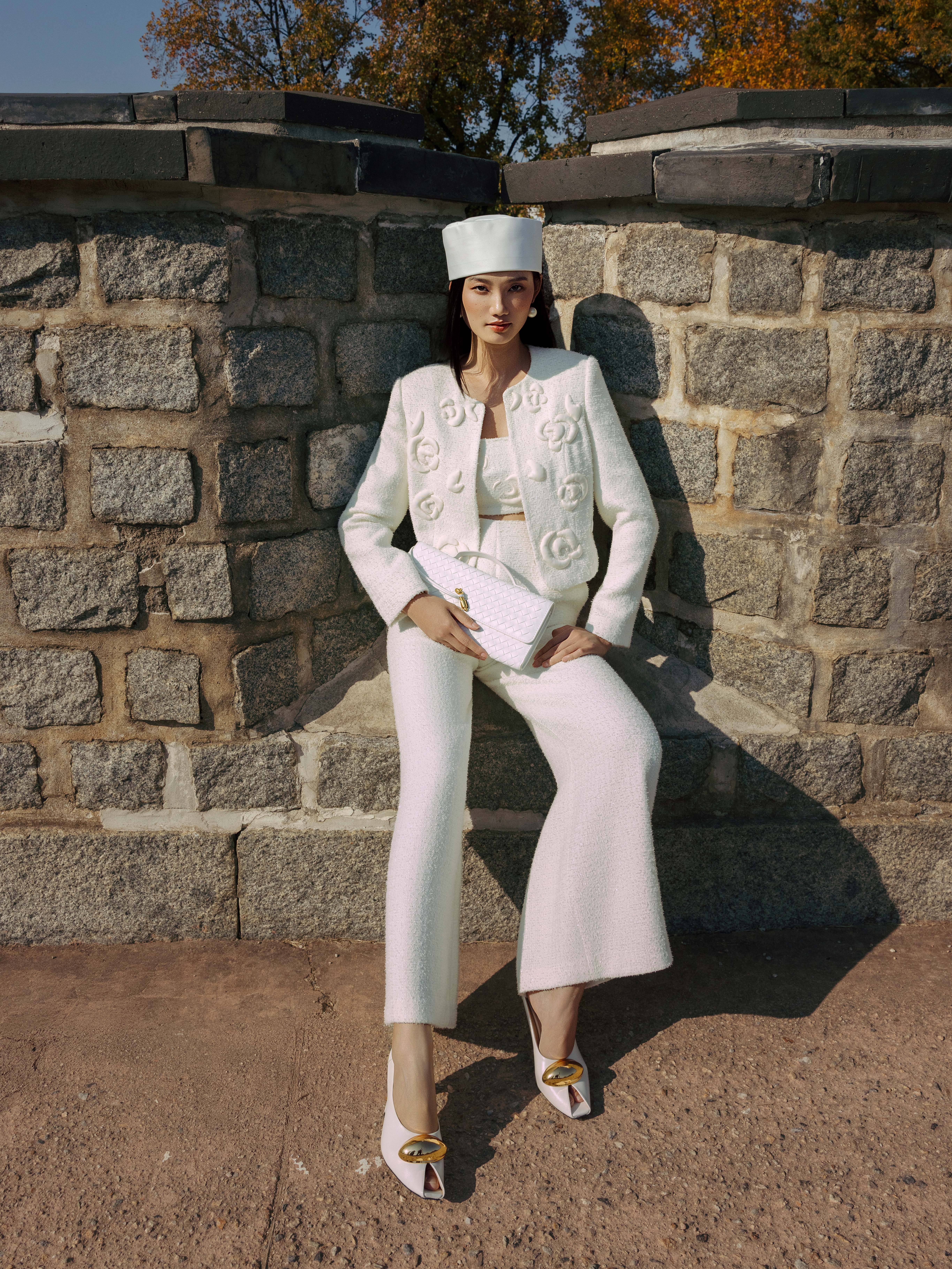 Áo vest tweed ngắn hoa nổi_A.5-3273 + Q.5-918