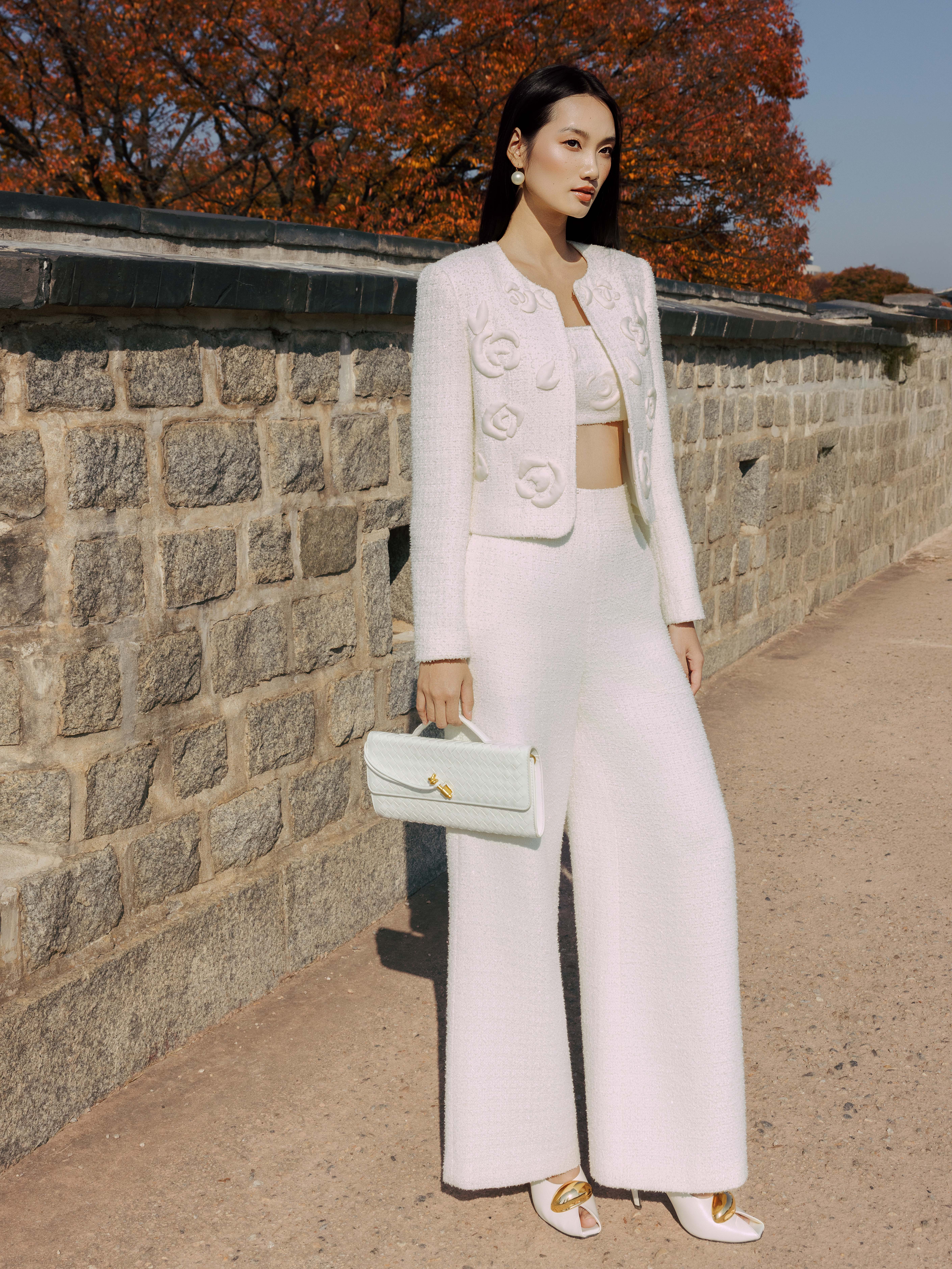 Áo vest tweed ngắn hoa nổi_A.5-3273 + Q.5-918