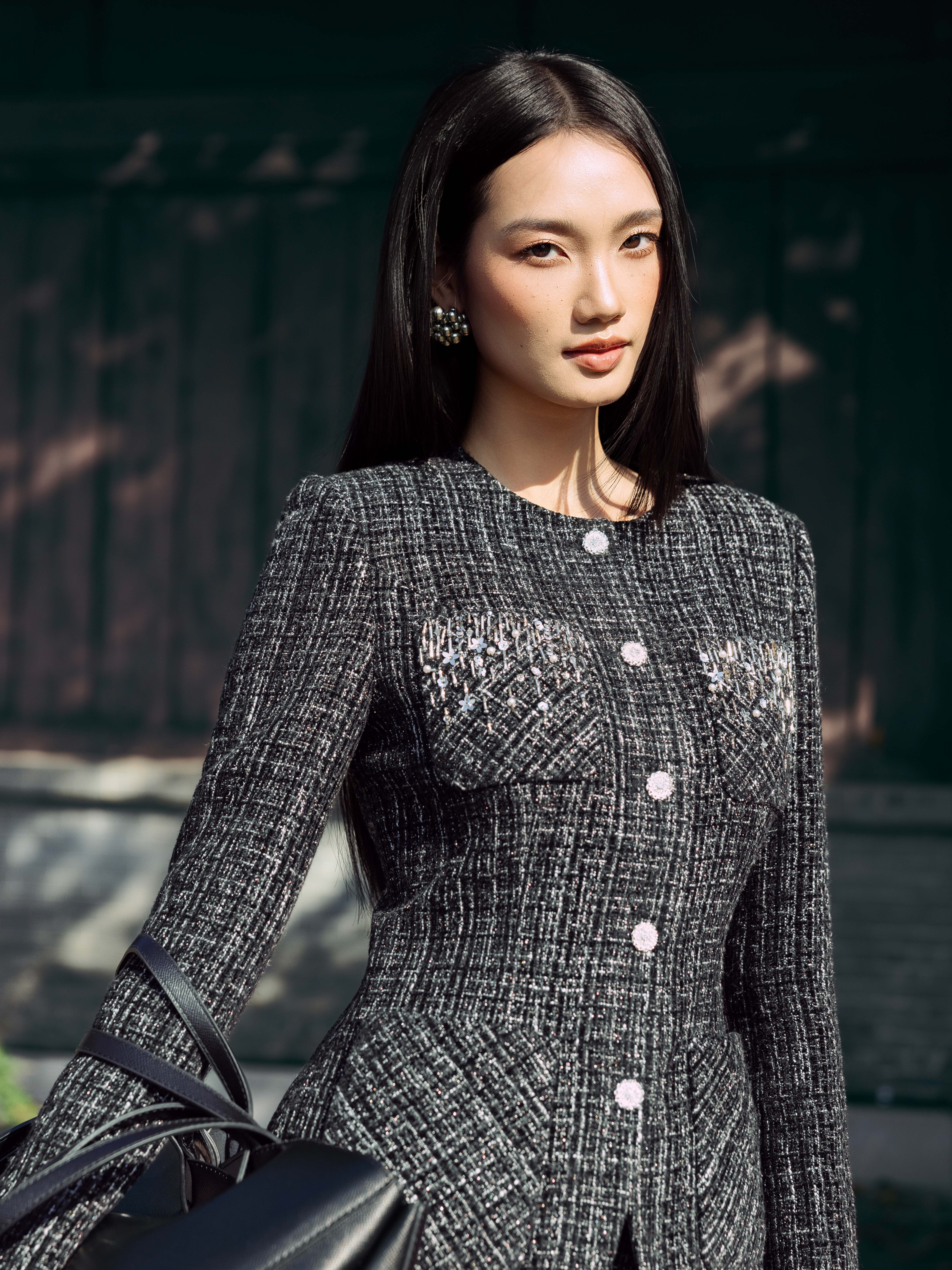 Áo vest cổ tròn túi ốp đính hạt_CV.5-1221