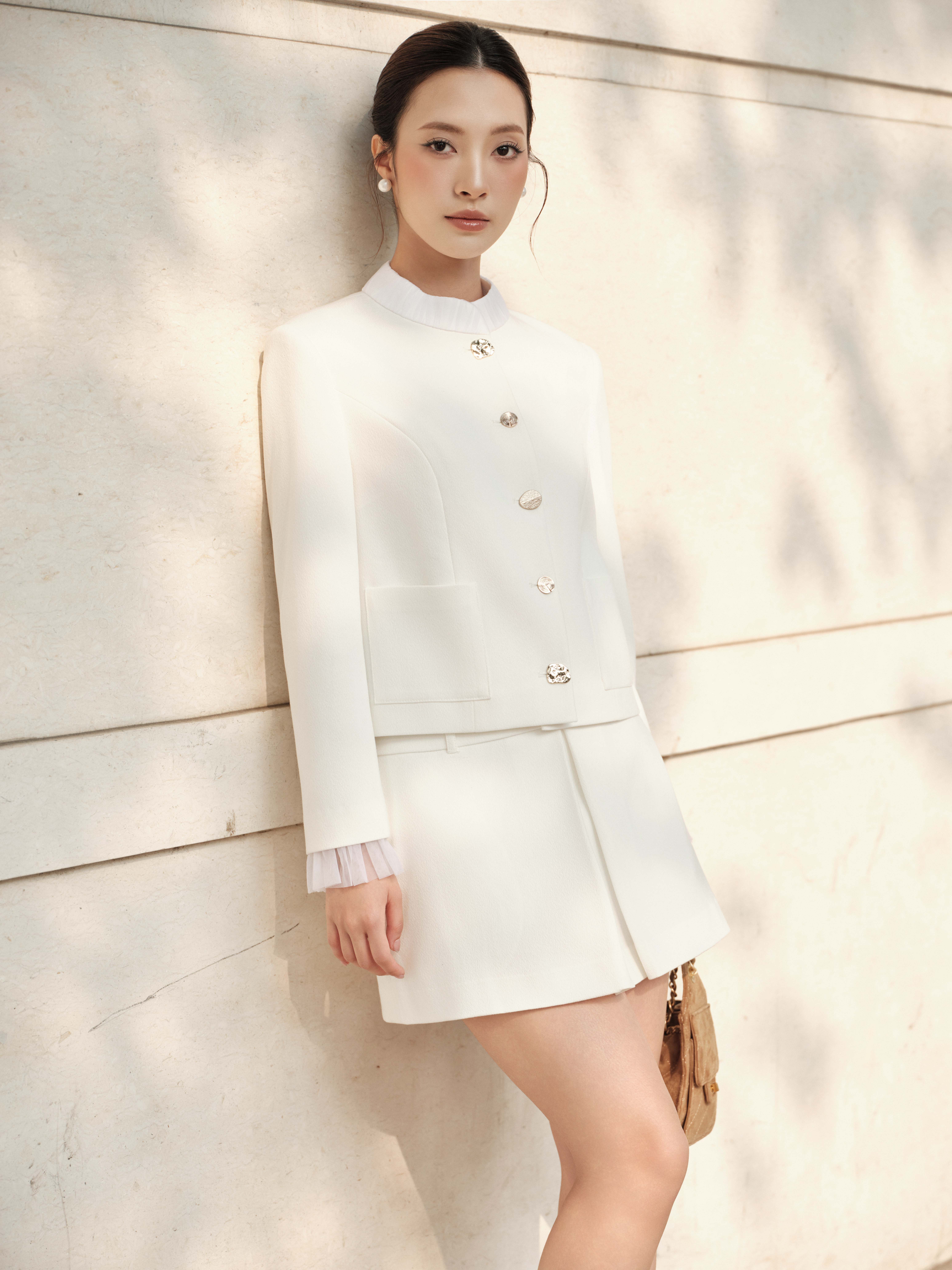 Chân váy ngắn mí ly giữa đai cạp rời_AV.1012