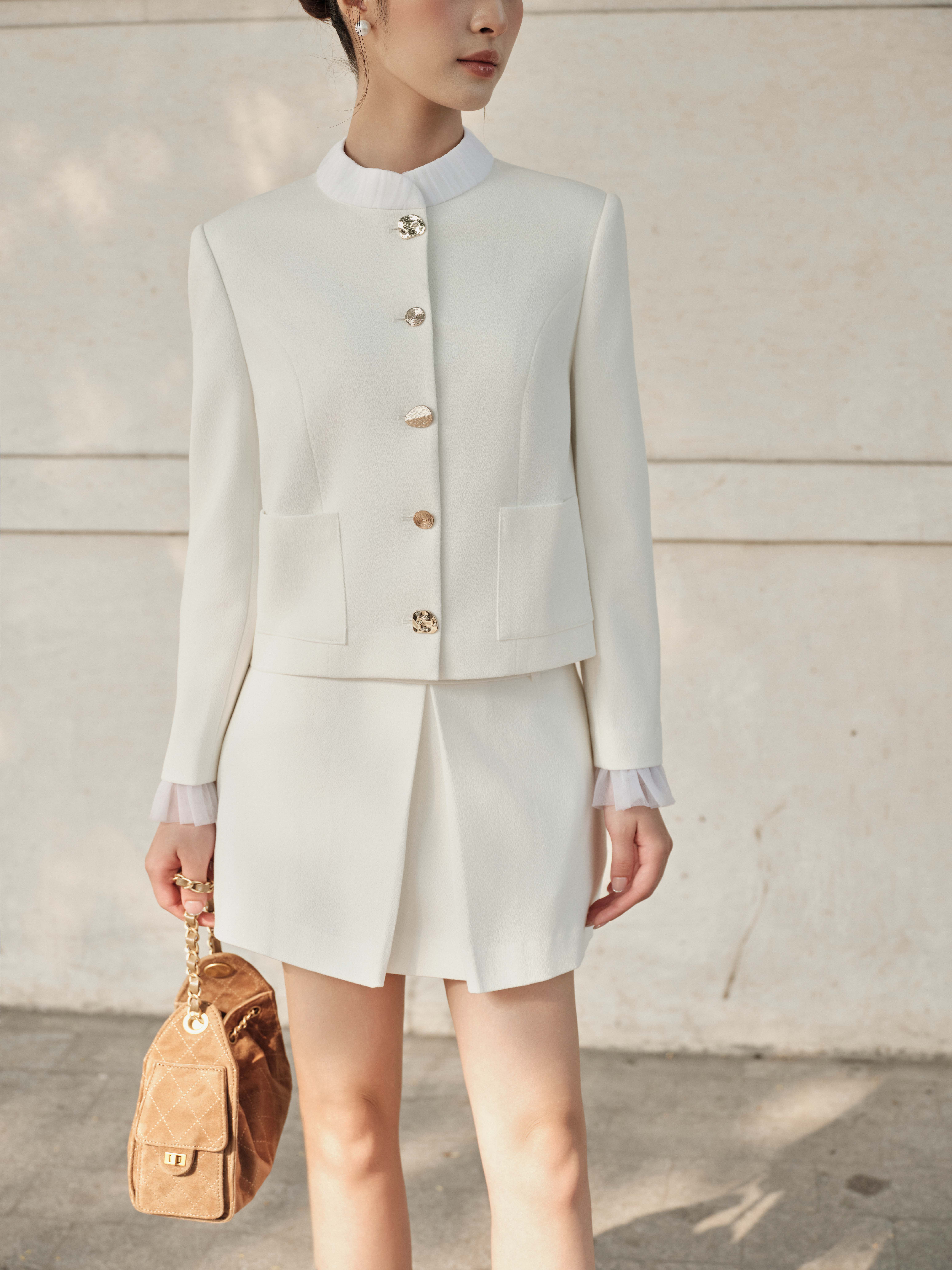 Chân váy ngắn mí ly giữa đai cạp rời_AV.1012