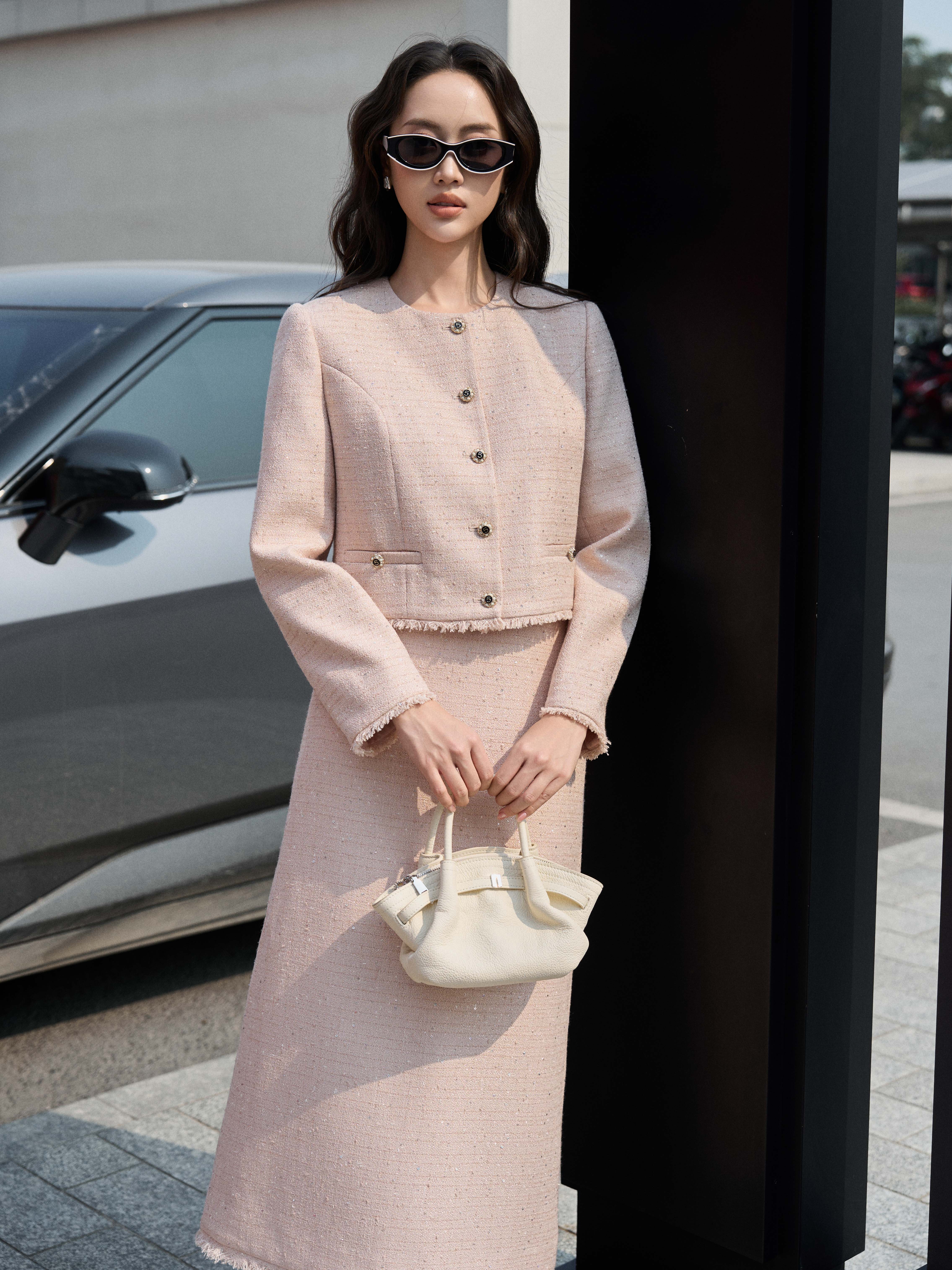 Áo vest cổ tròn tay + gấu tua rua_CV.5-1203