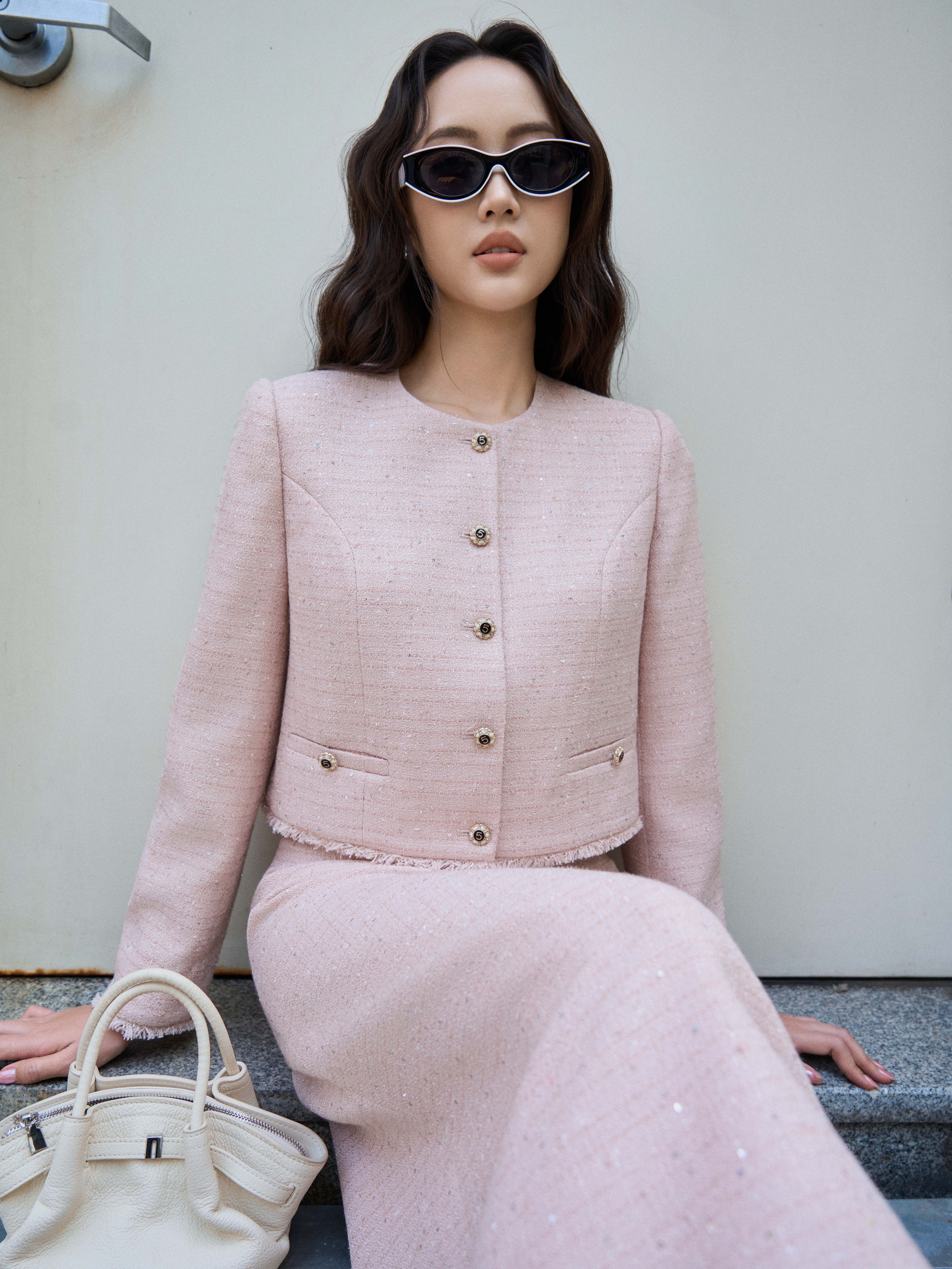 Áo vest cổ tròn tay + gấu tua rua_CV.5-1203