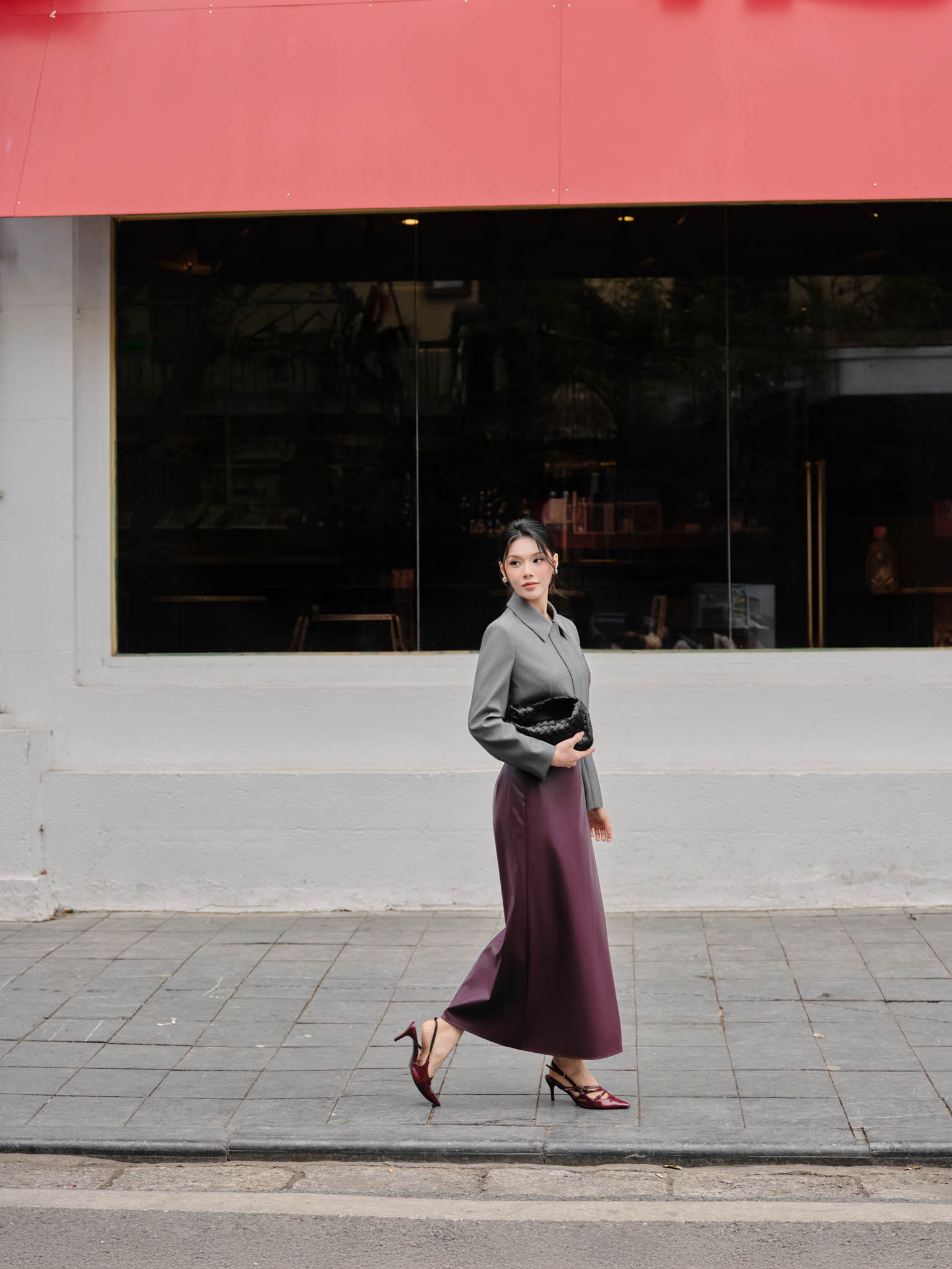 Áo jacket cổ đức túi cơi ngực