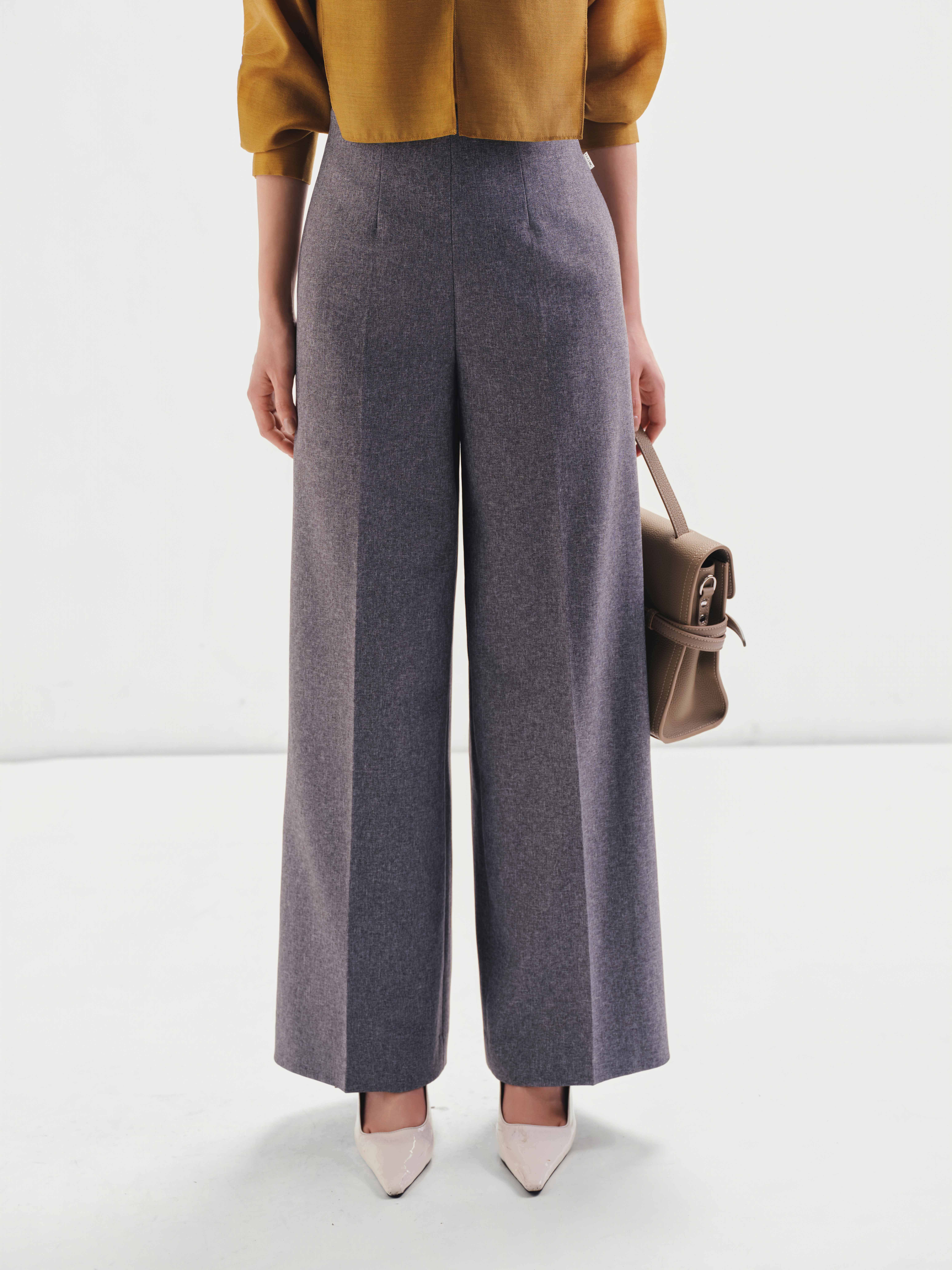 Quần suông cạp V