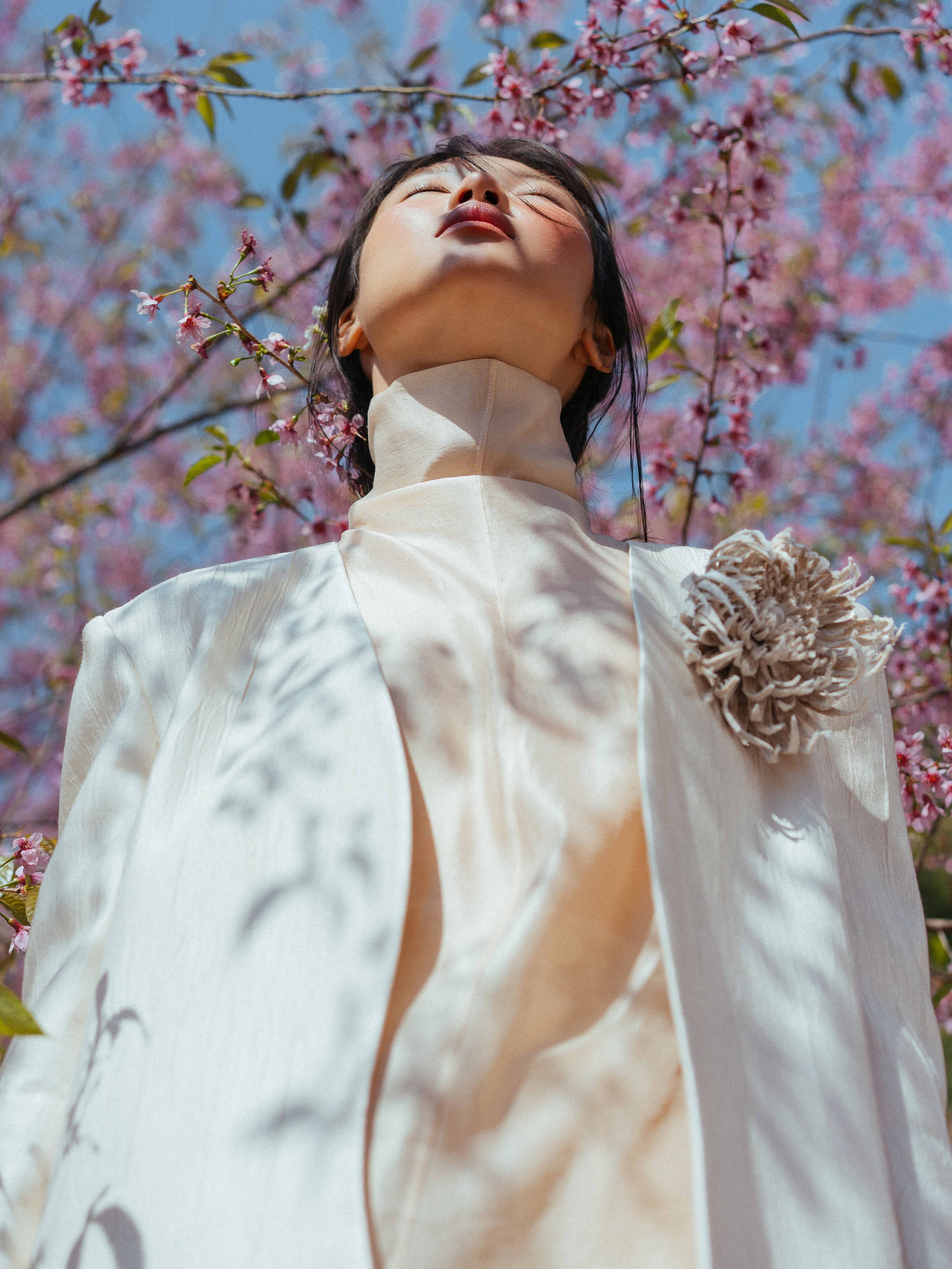 Áo tơ sát nách cổ cao