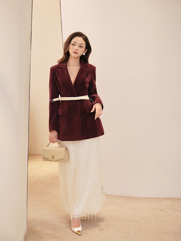 Chân váy tua rua dáng a dài