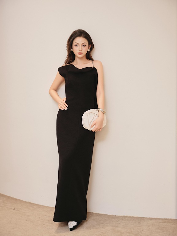 Váy 2 dây vạt lệch