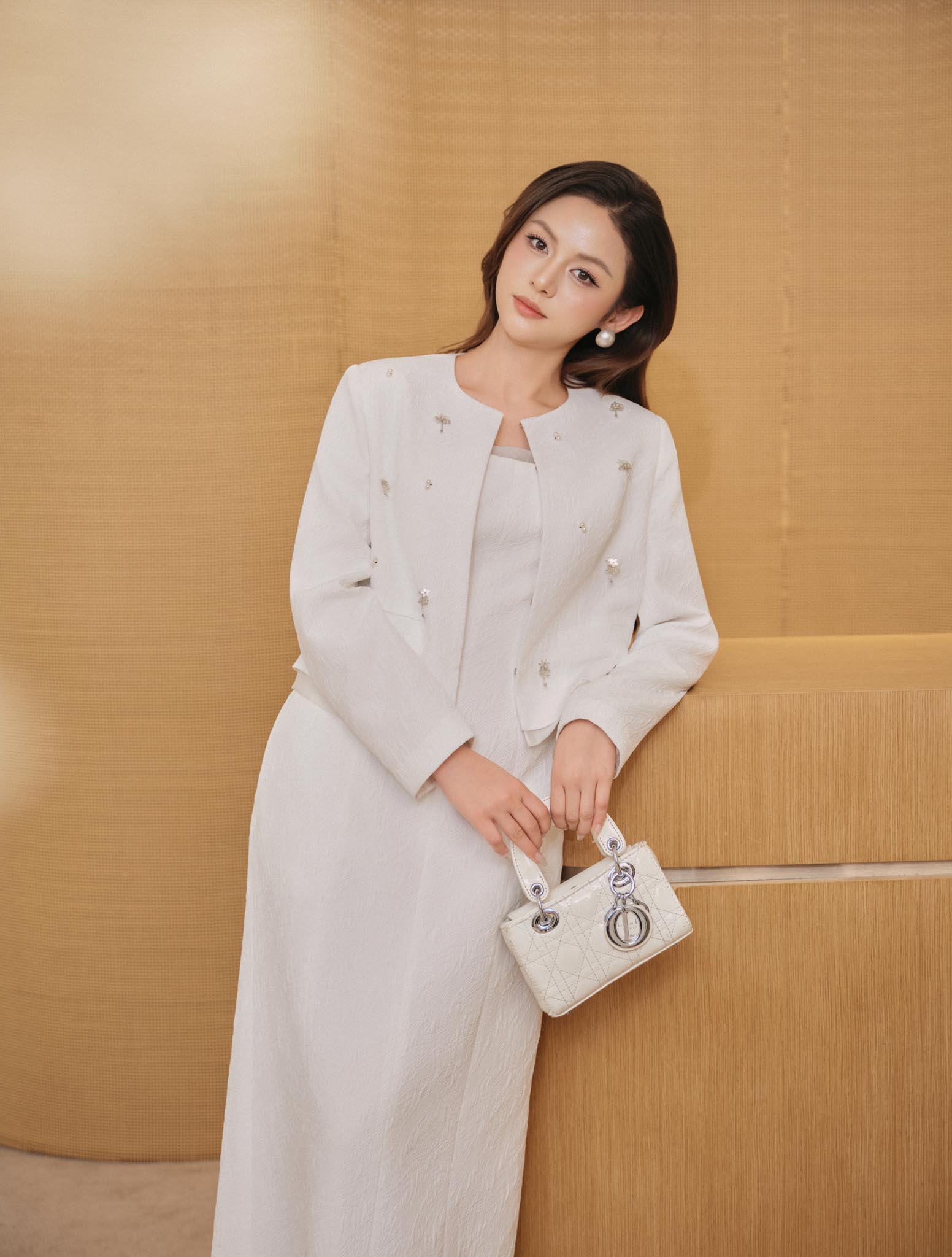 Váy 2 dây dáng dài basic ngực phối