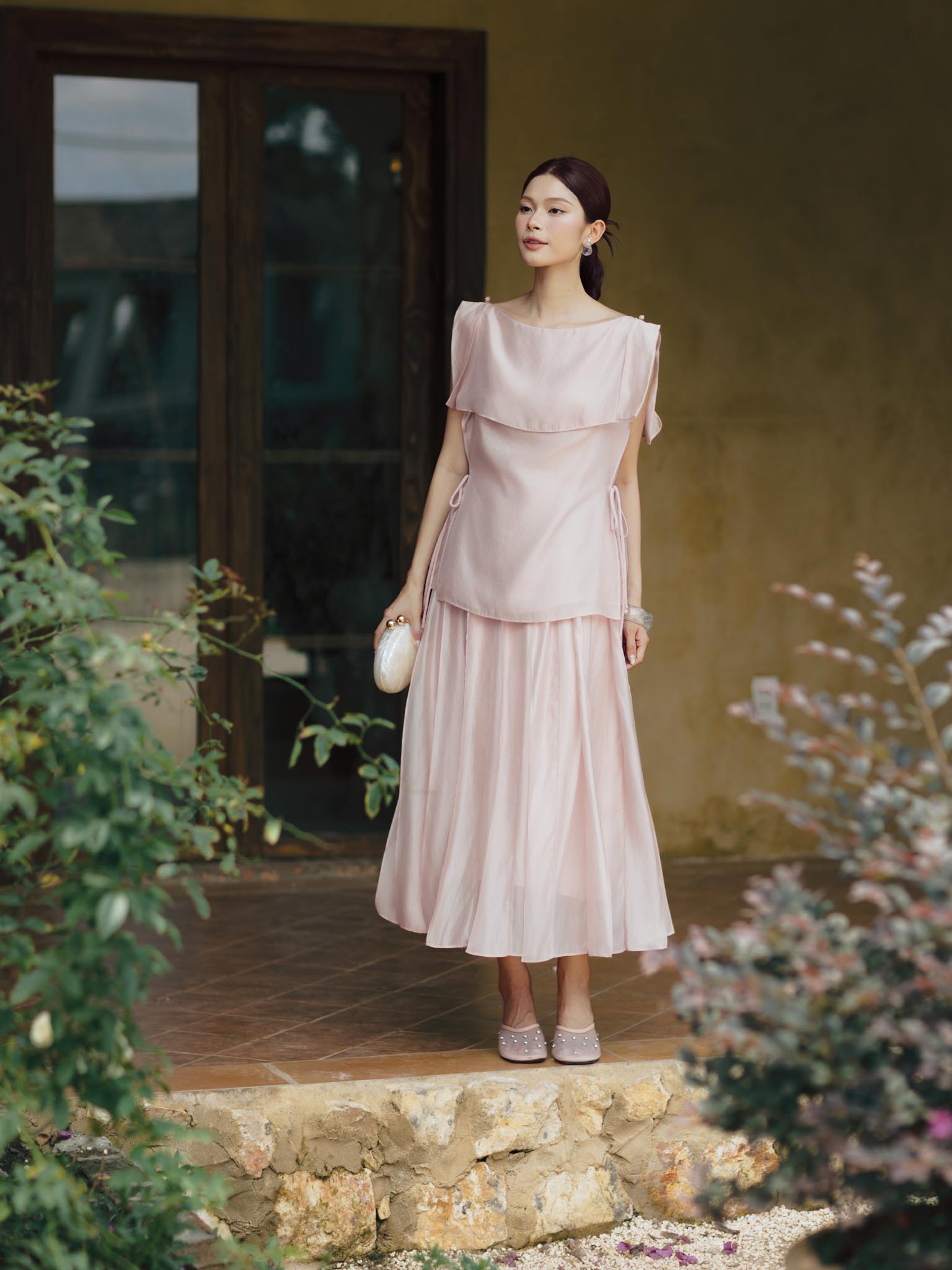 Chân váy tơ xếp ly_A.1-3455