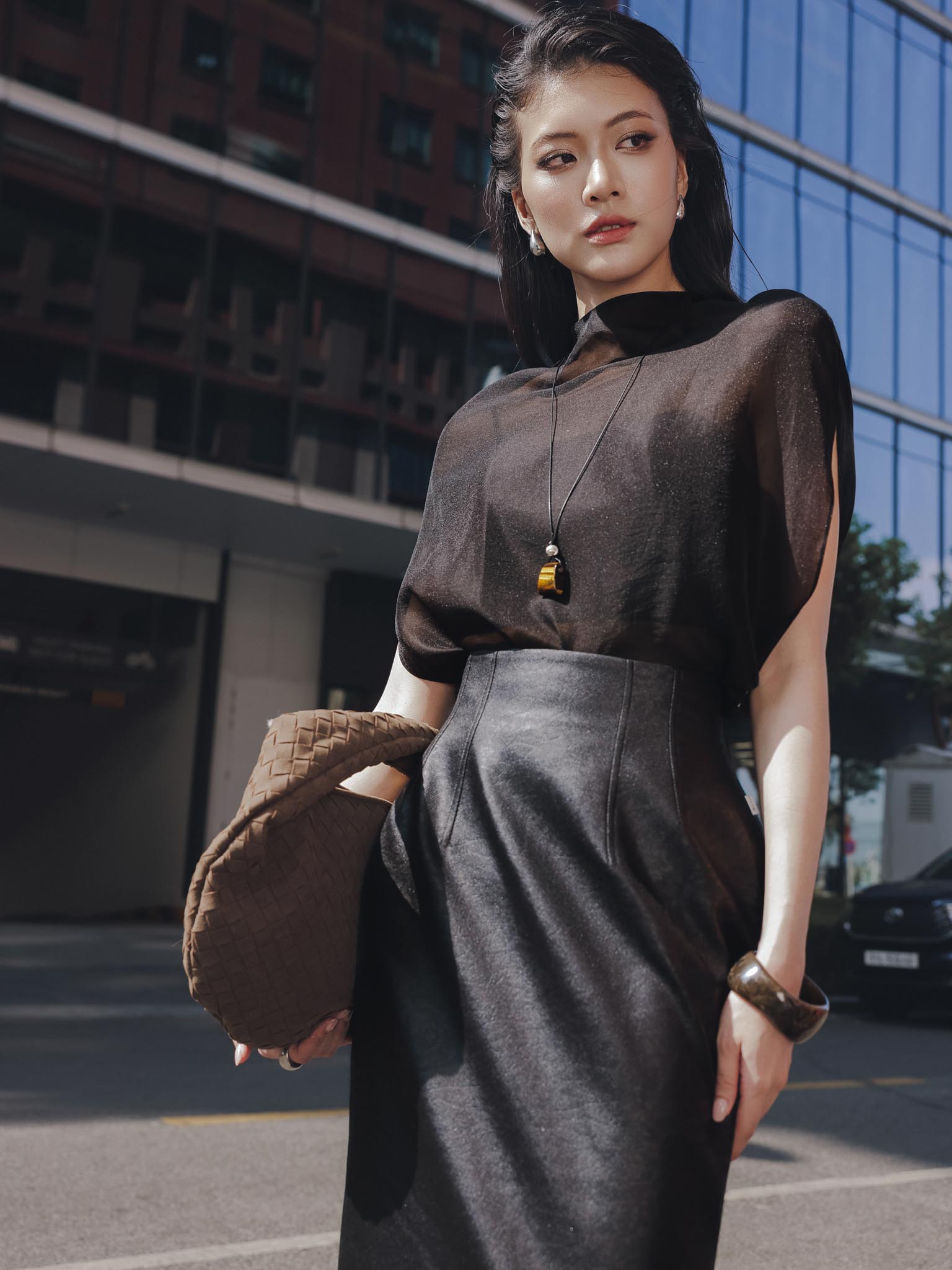 Áo tơ tay chờm kèm áo 2 dây_CV.2-1341