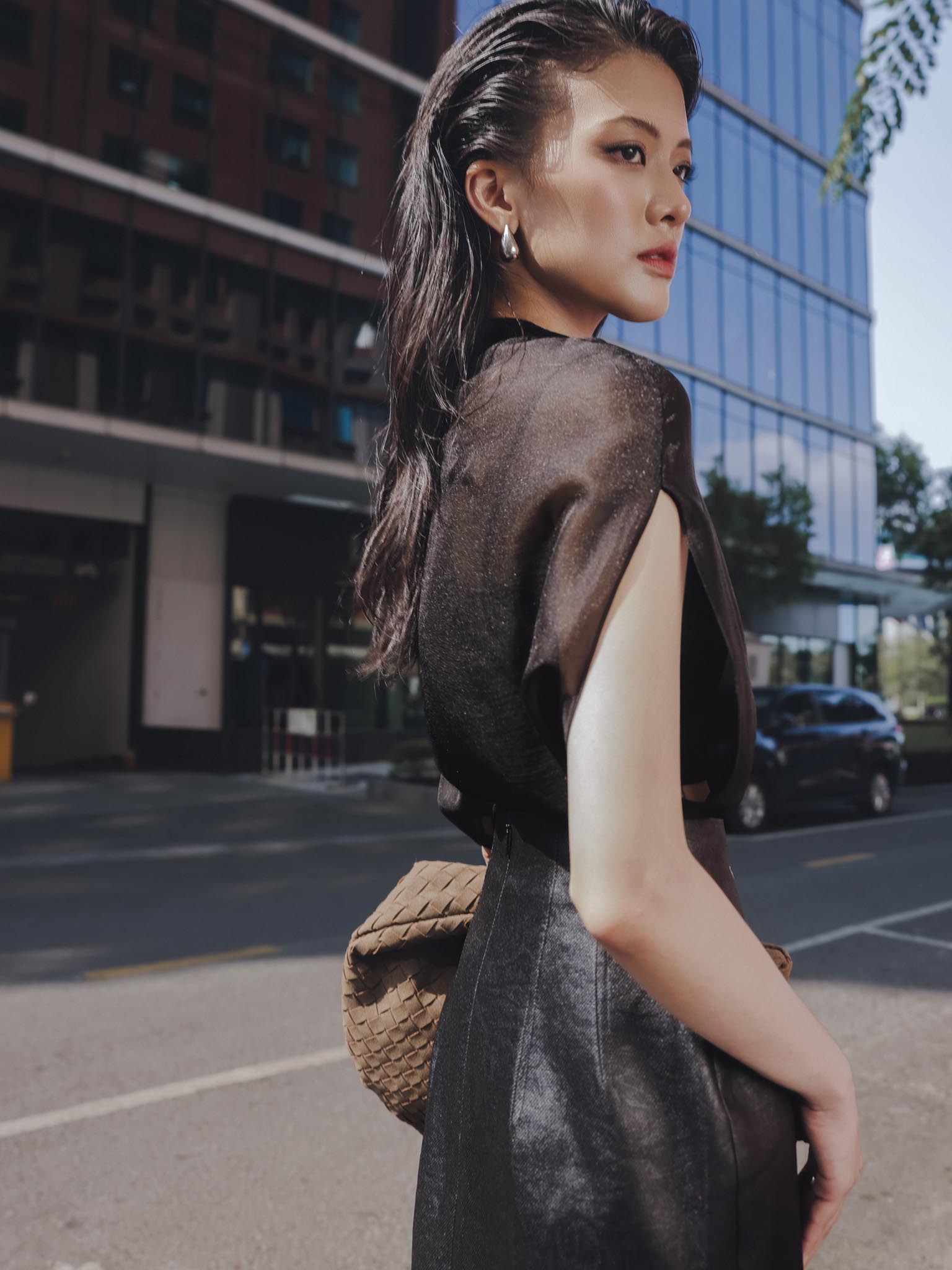 Áo tơ tay chờm kèm áo 2 dây_CV.2-1341