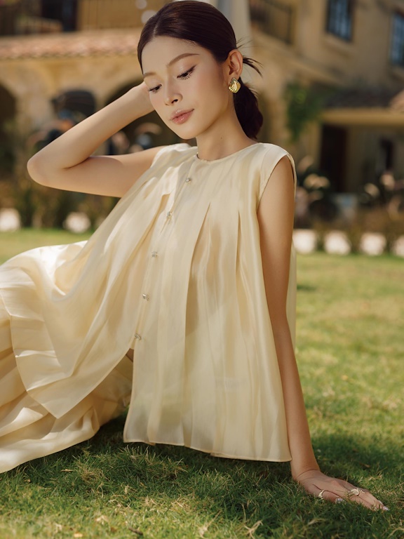 Áo tơ sát nách xếp ly_CV.2-1325