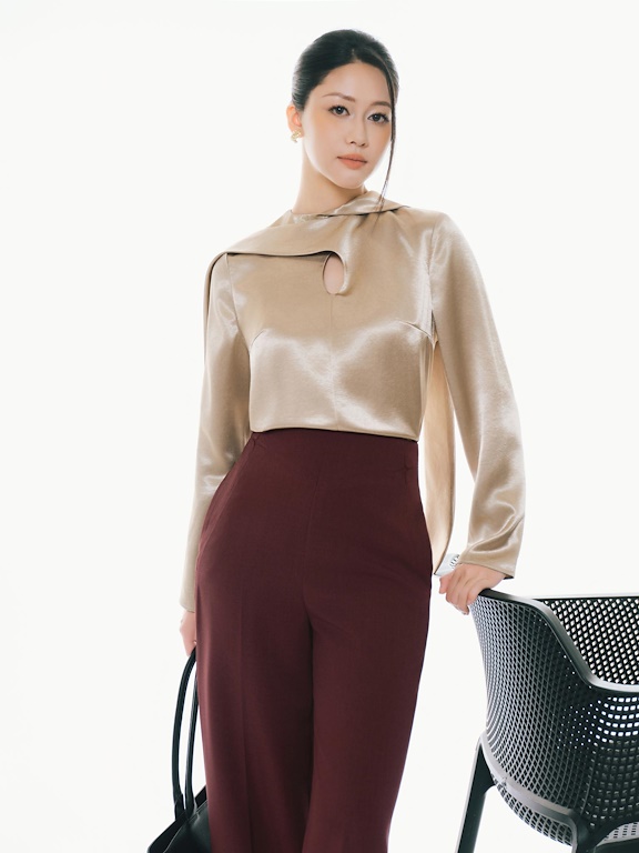 Áo sơ mi cổ khăn