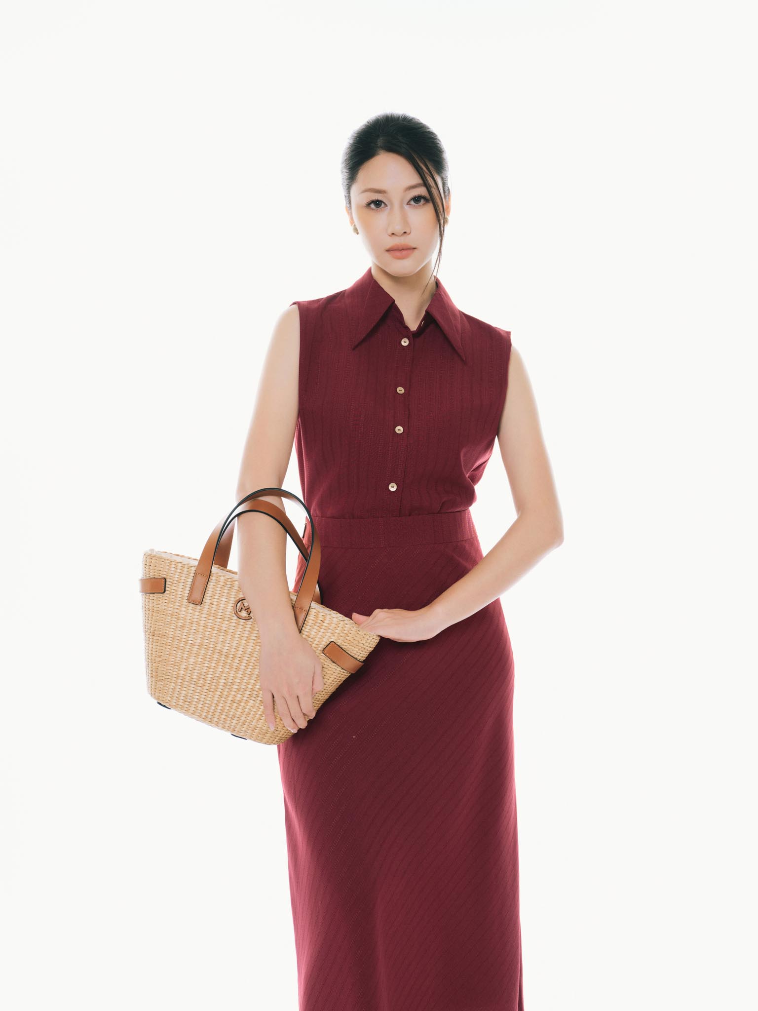 Áo sơ mi kẻ sát nách cổ bẻ cách điệu_CV.1-1249