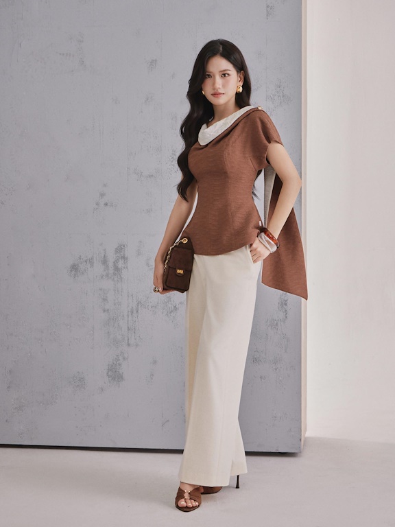 Quần ống đứng cạp đính cúc trang trí_A.1-3469