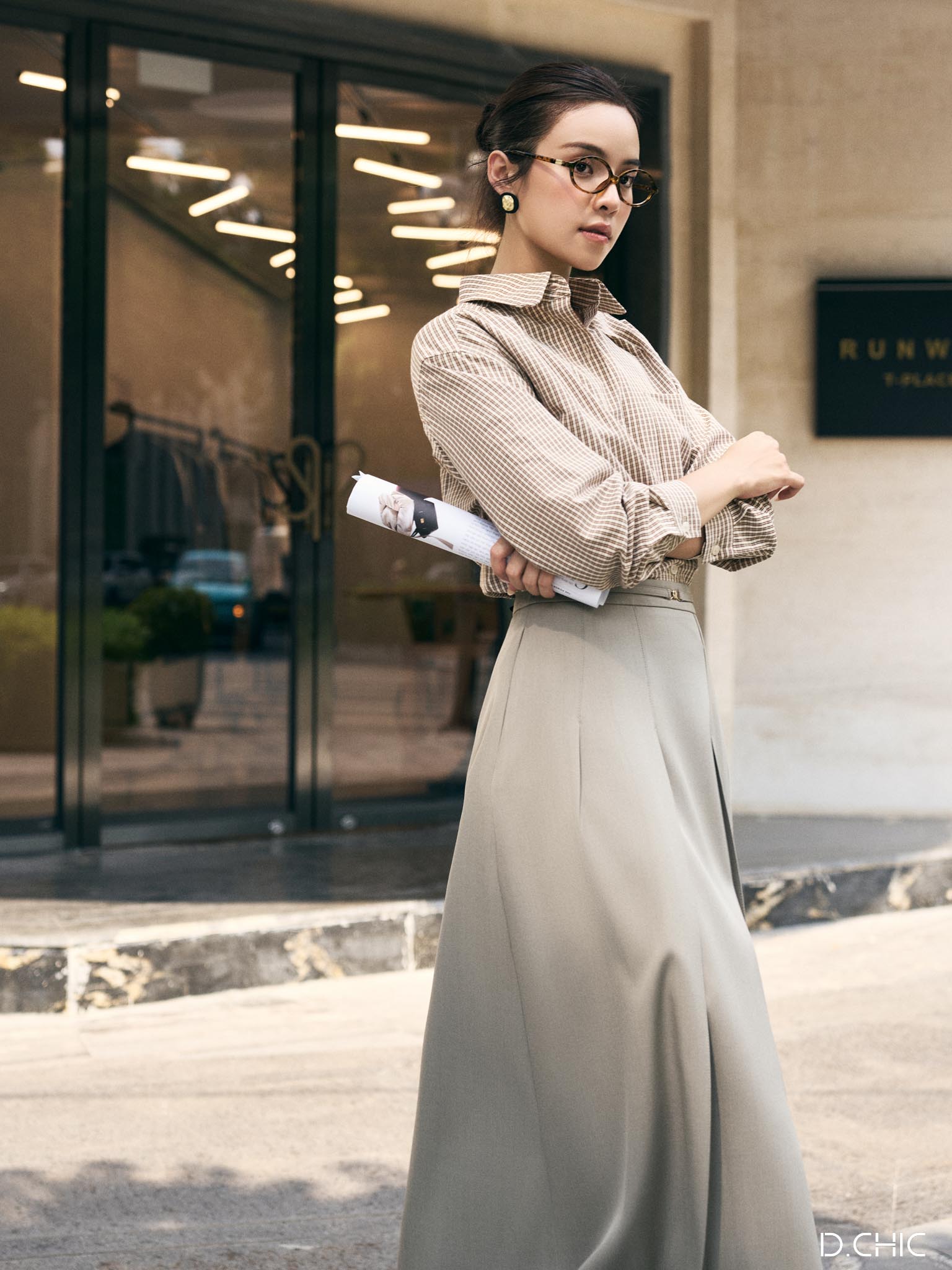 Chân váy dáng dài xếp ly_A.1-3121